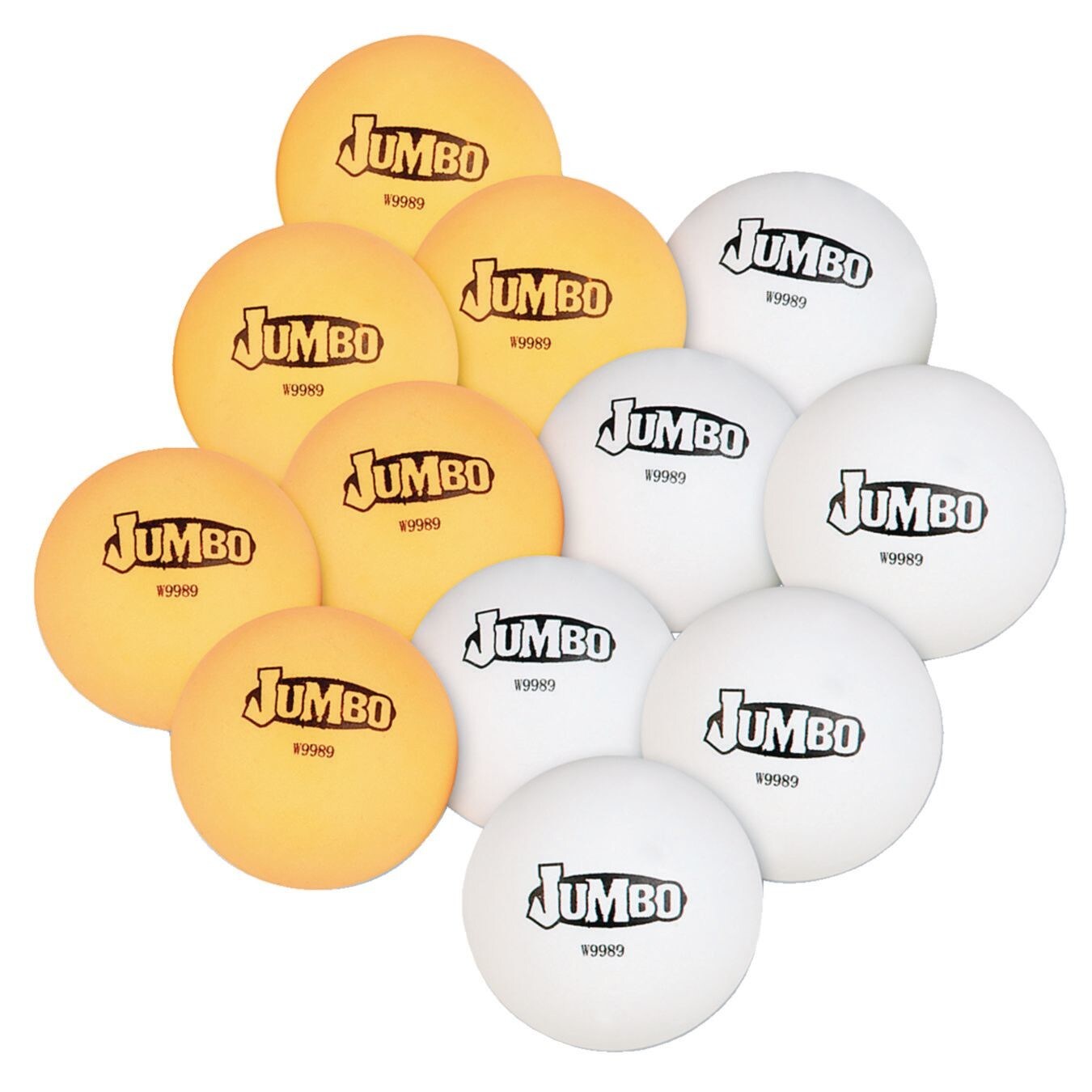 S&#x26;S Worldwide Jumbo Table Tennis Balls. Balls are about 2.2&#x22; which is 40% Larger than Regular Balls. Spice up Your Table Tennis or Pong Games. 12 Balls, 6 each in White and Yellow.