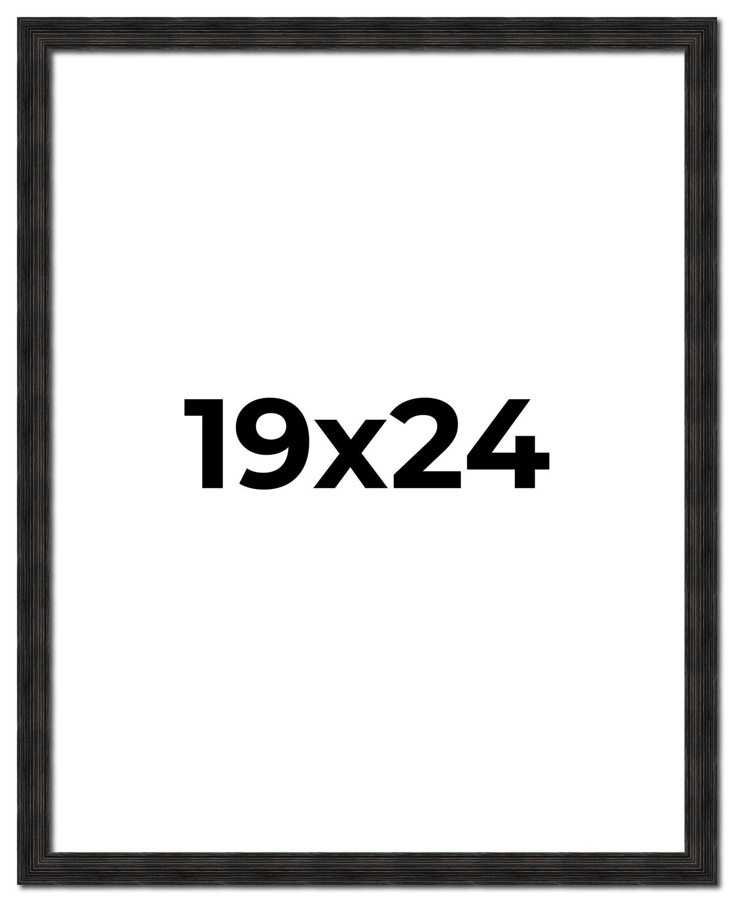 19x24 Thin Barnwood Picture Frame with UV-Resistant Acrylic & Acid Free Backing, Available in 2 Paint Finishes - Grey and Black