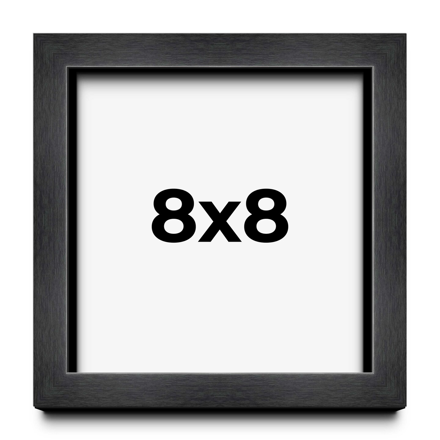 Square Shadow Box 3/4" Depth Grey Picture Frame - UV Acrylic, Backing, Hanging Hardware