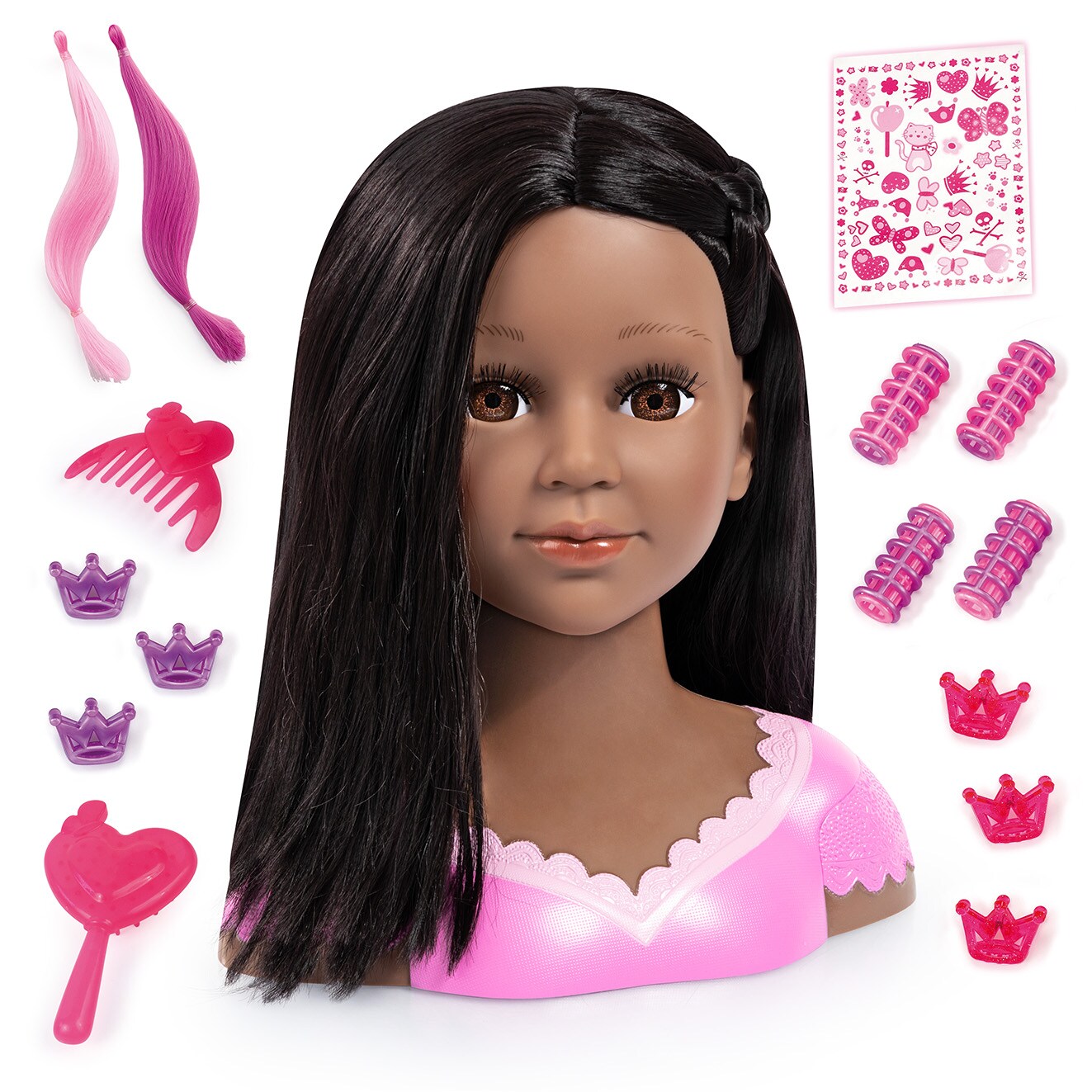 Charlene Super Model African American Doll Head with make-up