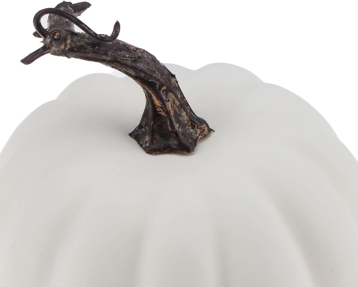 White Pumpkin for Halloween Thanksgiving Autumn Home Party Display