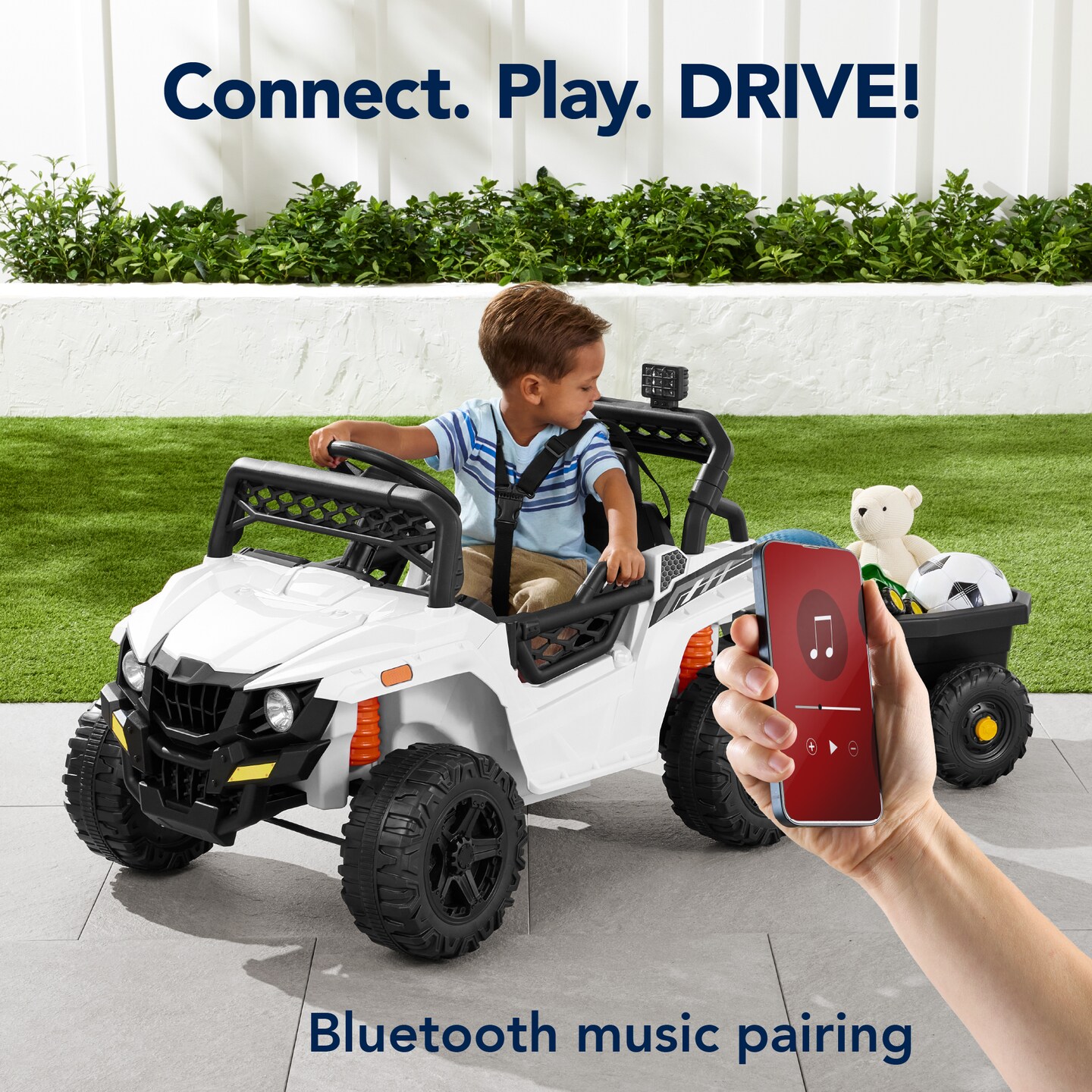 Best Choice Products Kids 12V Electric Ride-On UTV and Trailer w/ Parent Remote Control, LED Lights