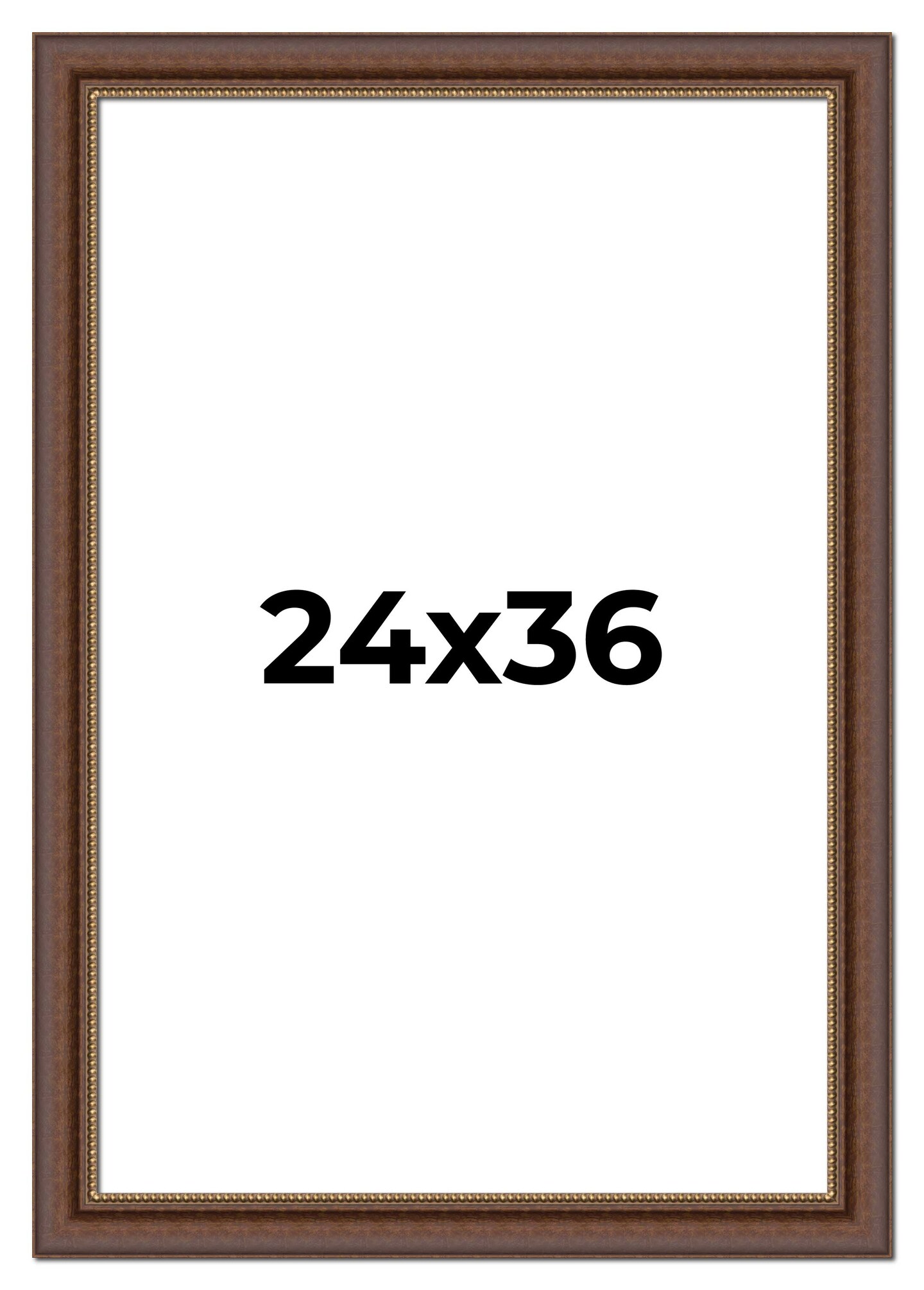 Traditional Brown Picture Frame - UV Acrylic, Foam Board Backing, Hanging Hardware