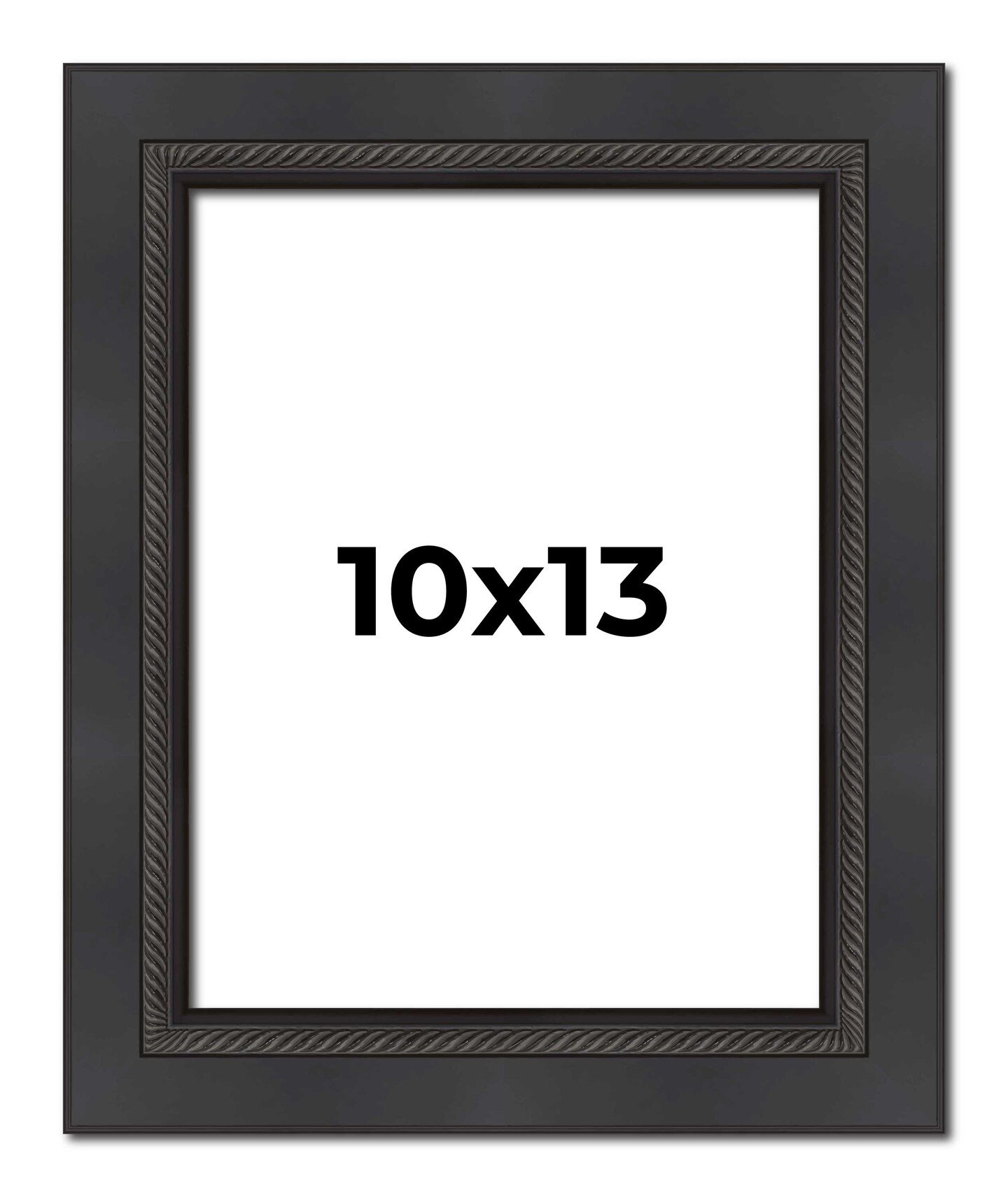 10x13 Traditional Picture Frame with UV-Resistant Acrylic &#x26; Acid Free Backing, Available in 3 Finishes - Black, Brown, Gold