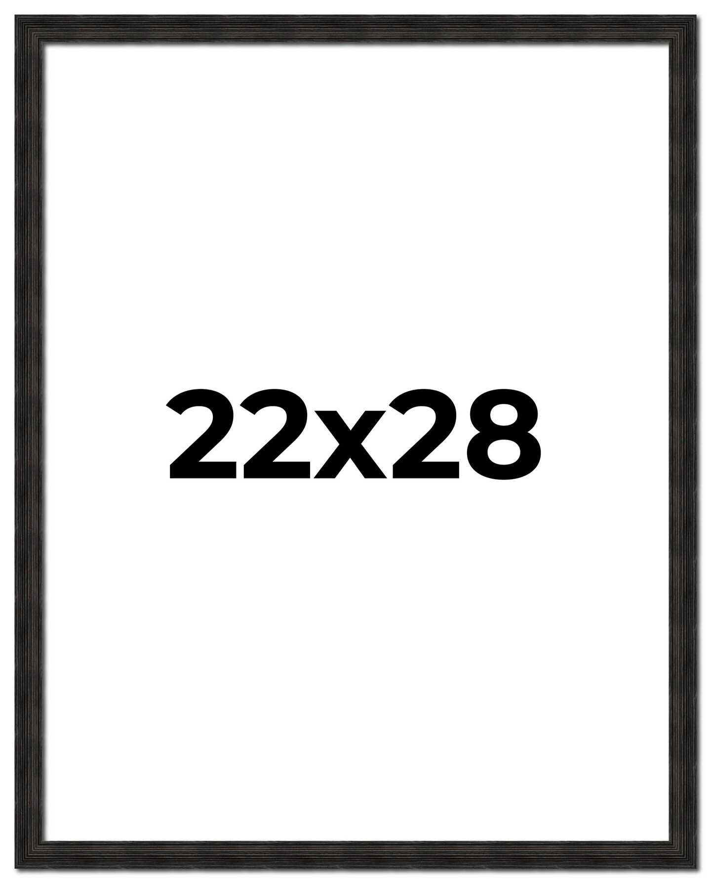22x28 Thin Barnwood Picture Frame with UV-Resistant Acrylic & Acid Free Backing, Available in 2 Paint Finishes - Grey and Black