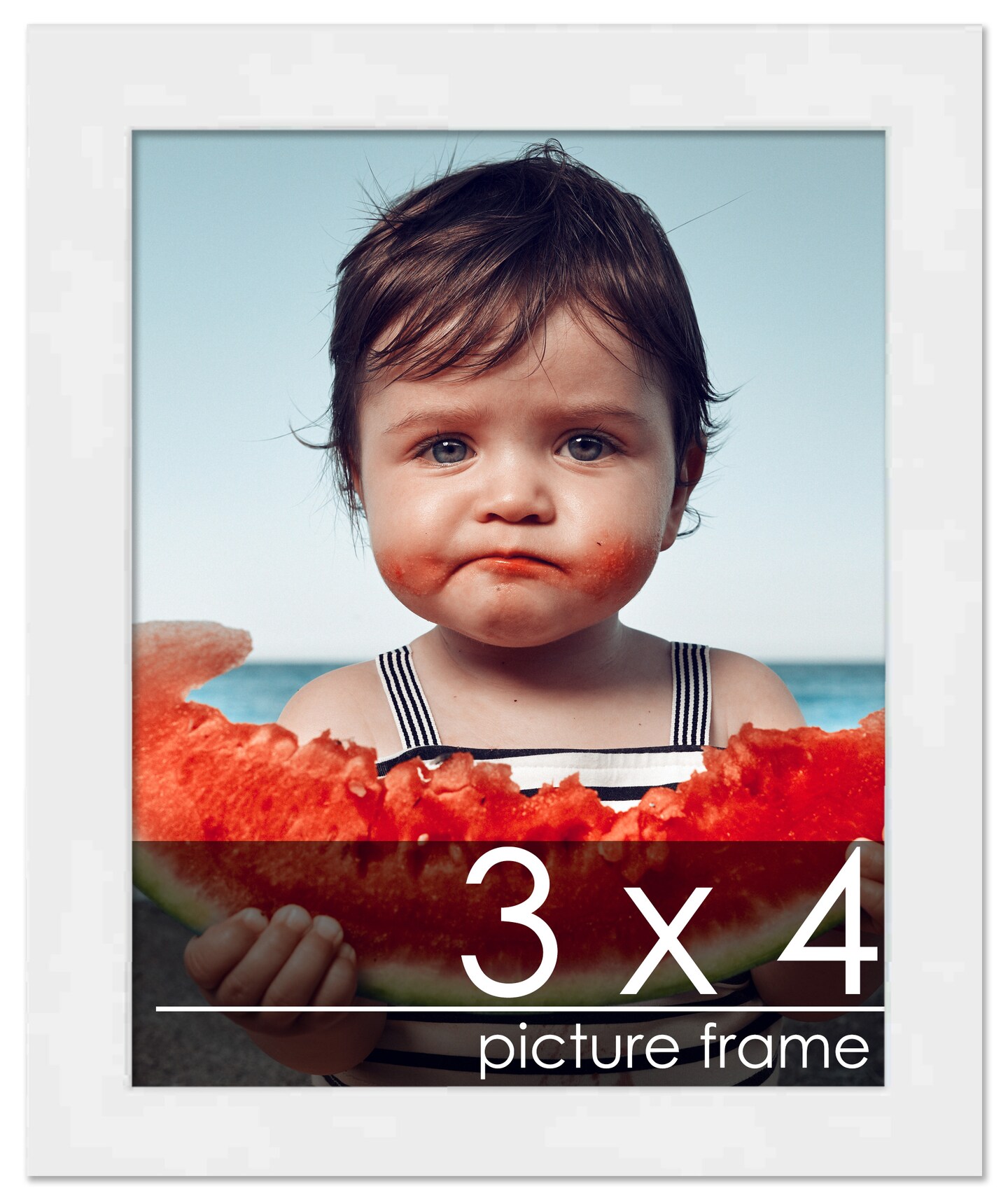 3x4 Solid Wood Picture Frame with UV-Resistant Acrylic &#x26; Acid-Free Backing, Available in 6 Finishes: Matte Black, Matte White, Metallic Bronze, Silver, Natural Wood Grain &#x26; Mahogany