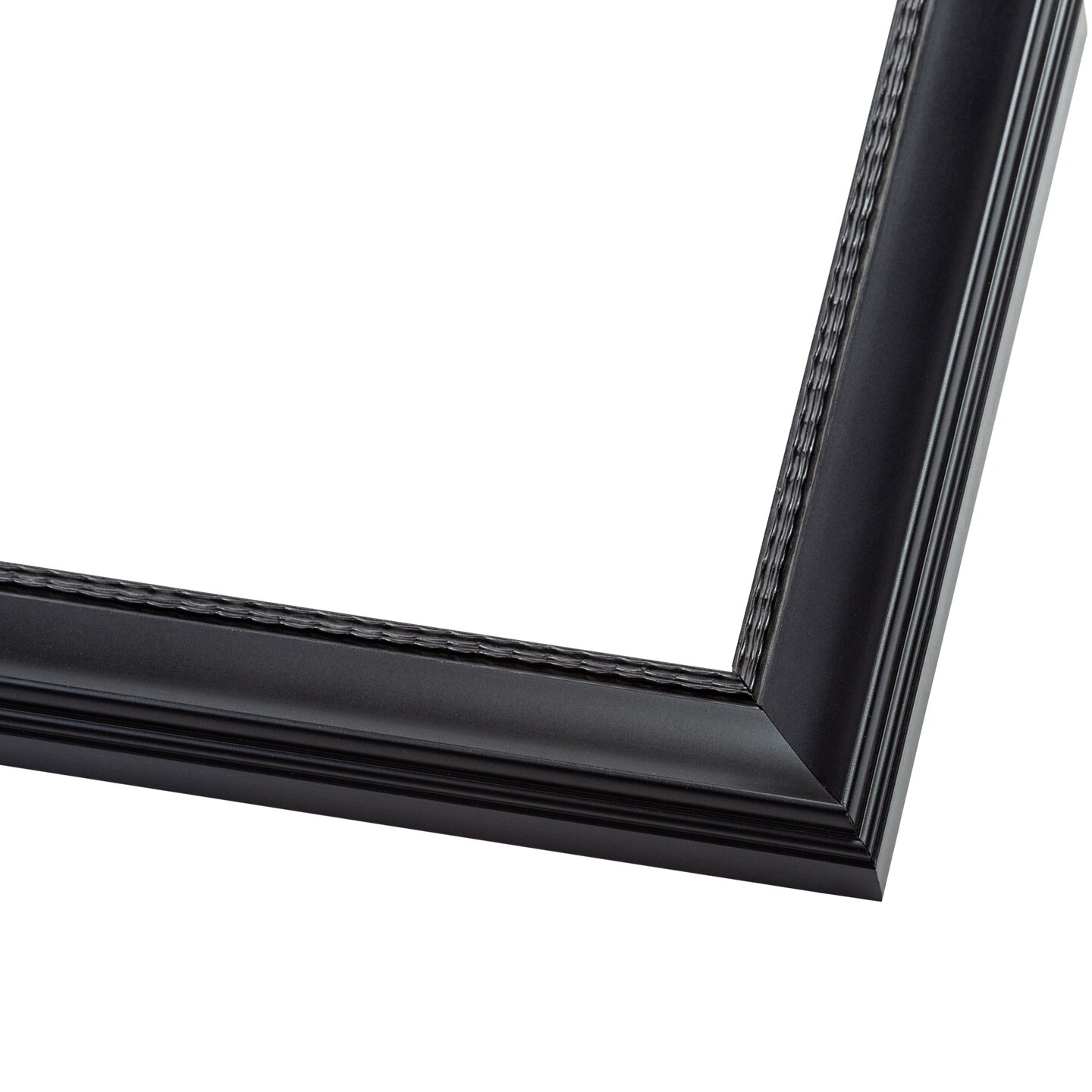 Linear Black Picture Frame - UV Acrylic, Foam Board Backing, Hanging Hardware