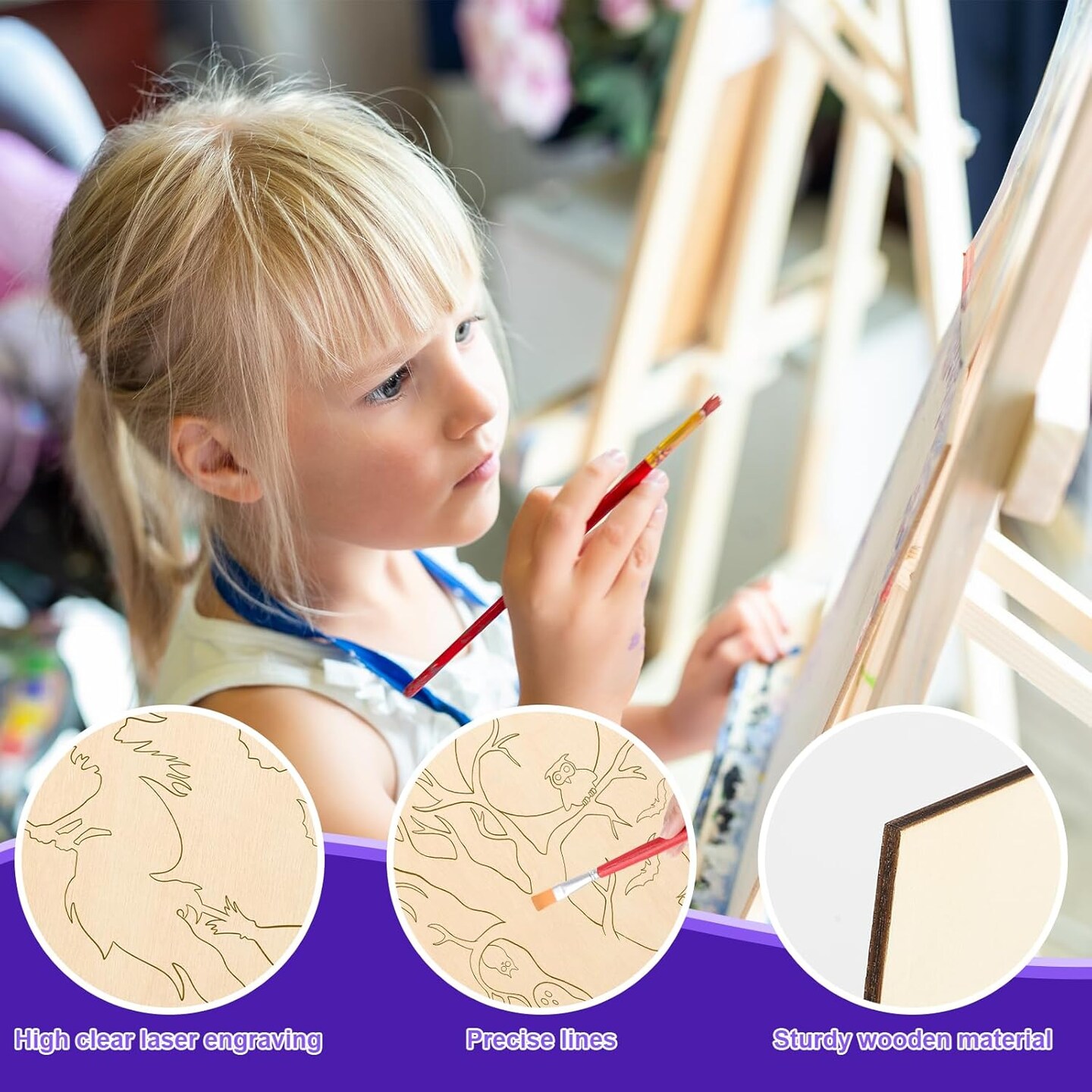 10PCS Large Halloween Unfinished Wood Crafts to Paint for Adults Kids