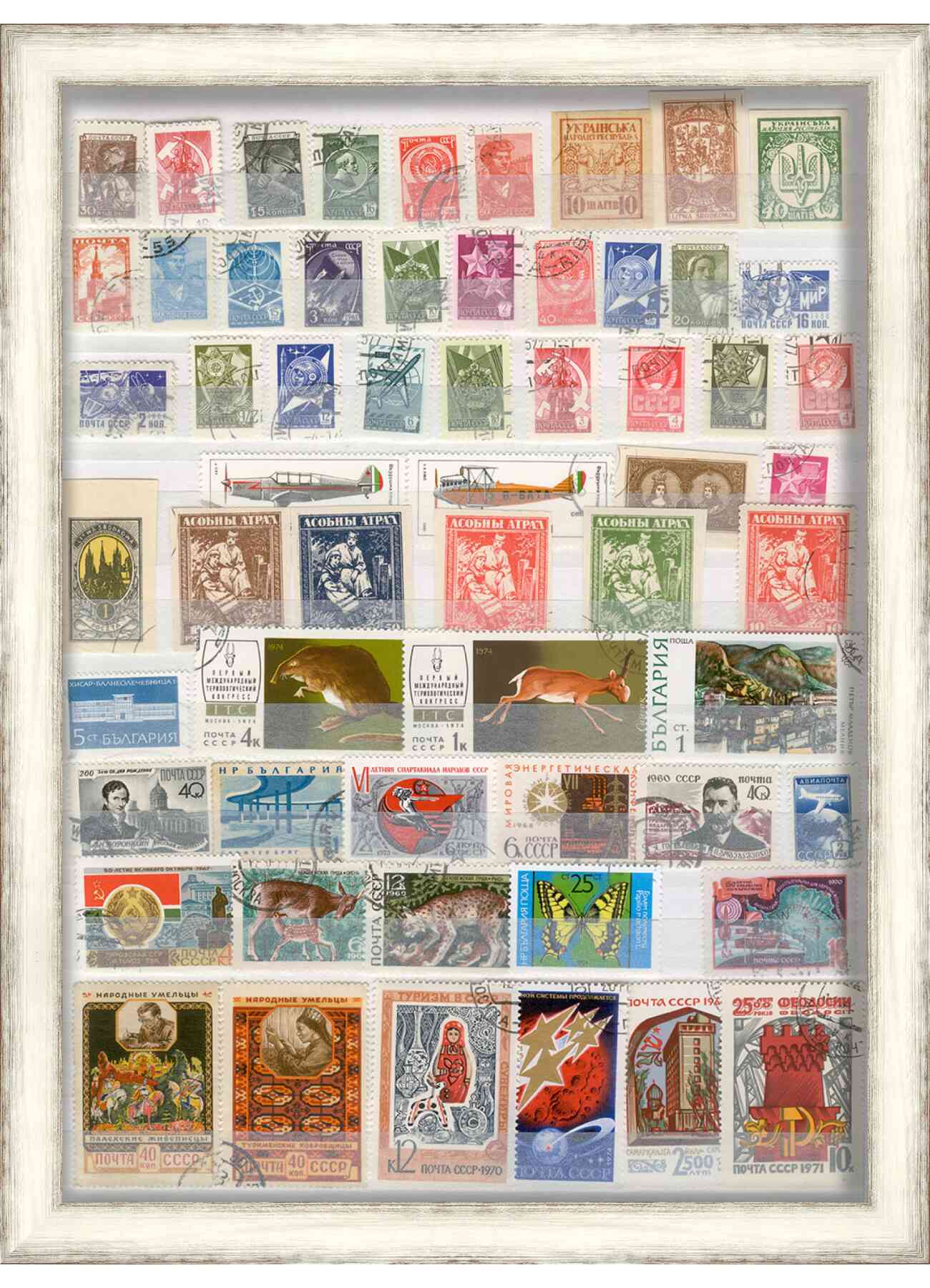 Panoramic Modern Shadow Box 1.5" Depth White Frame - UV Acrylic, Backing, Hanging Hardware