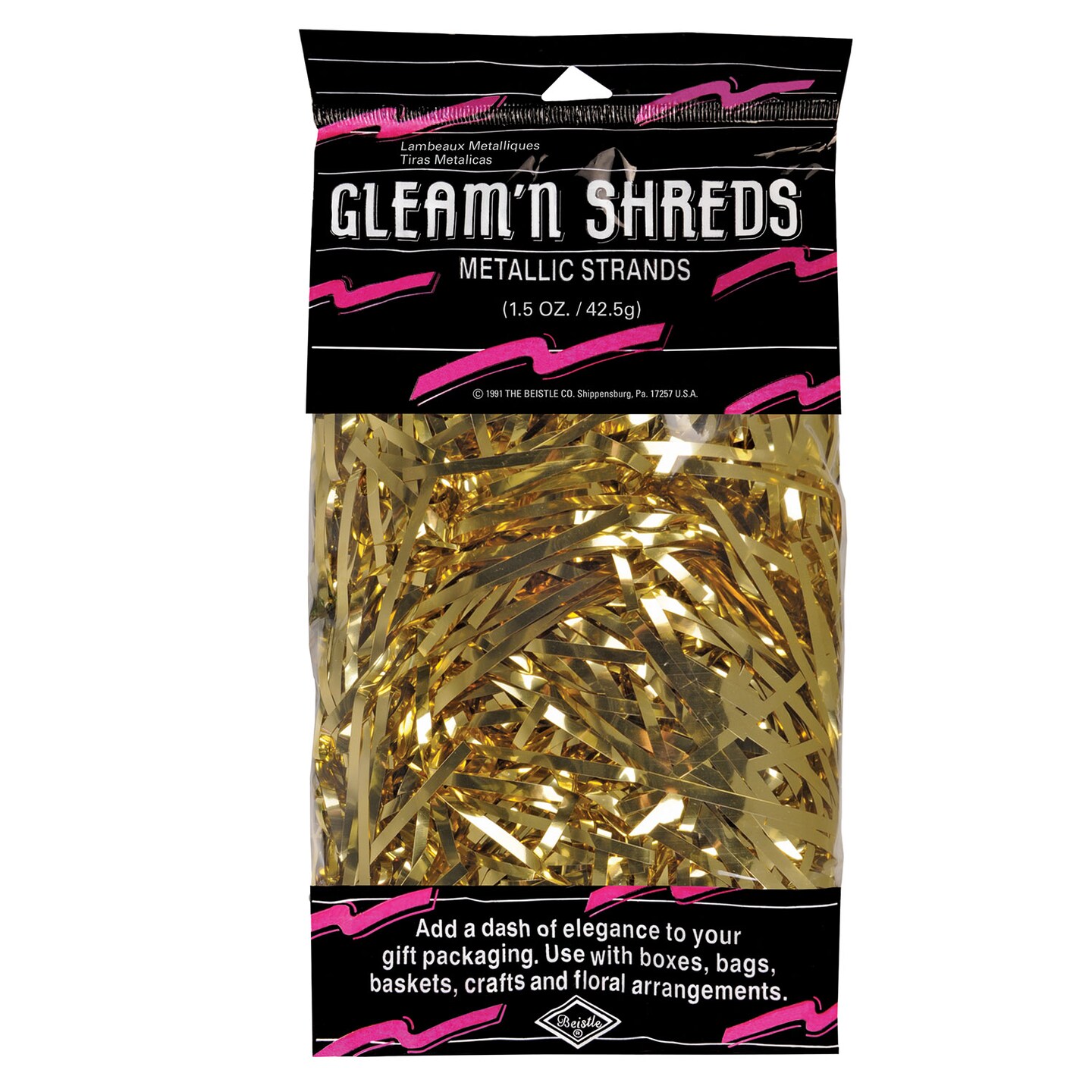 Beistle Gleam N Shreds Metallic Strands - 12 Pack