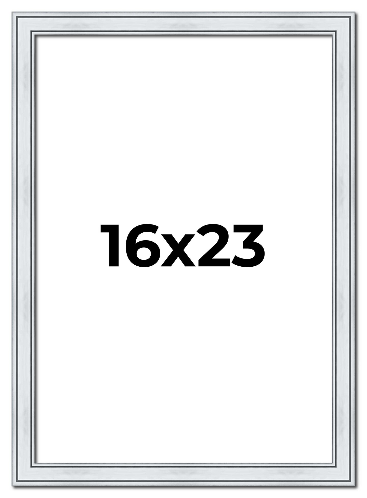 Classic Silver Picture Frame - UV Acrylic, Foam Board Backing, Hanging Hardware