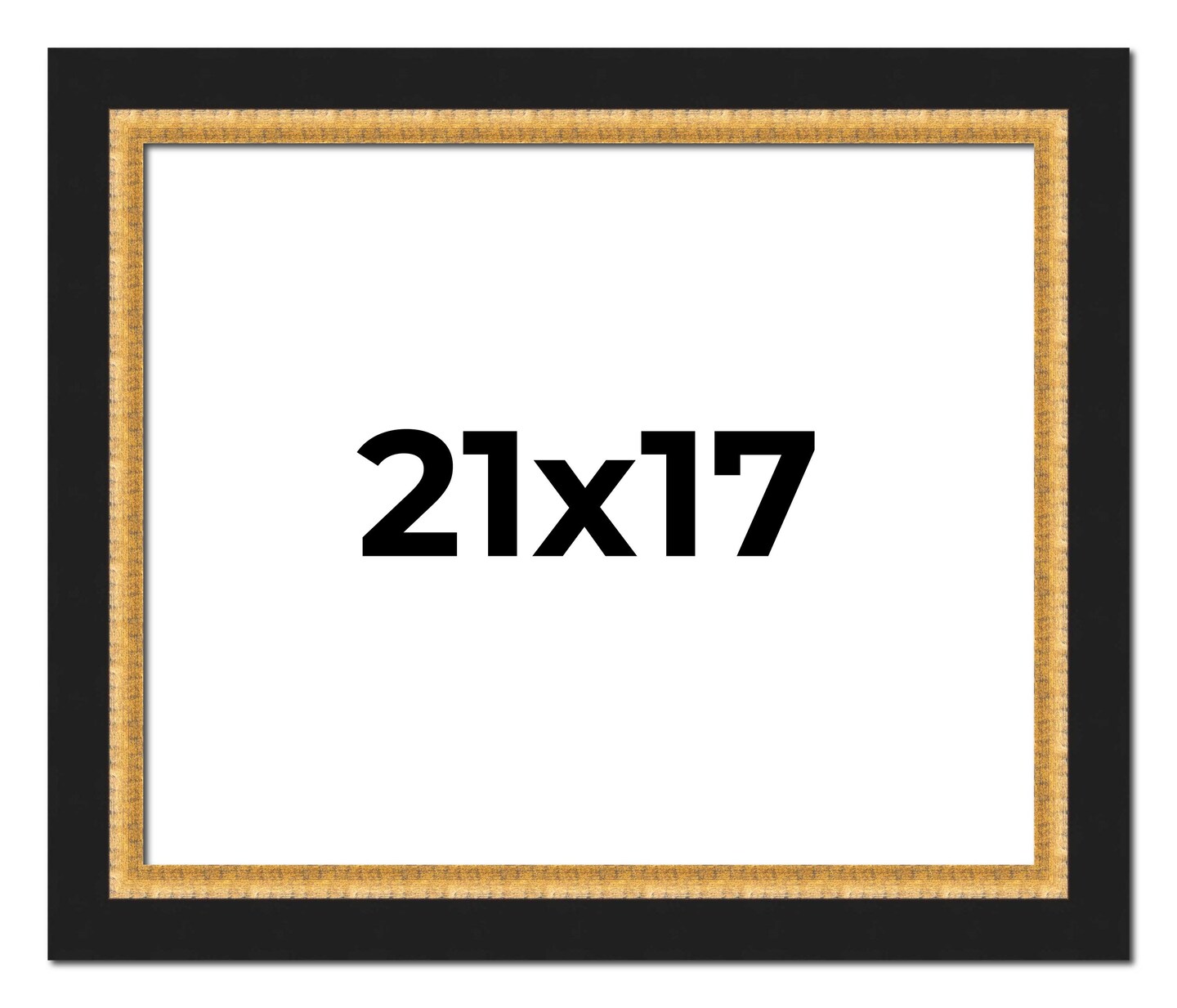 17x21 Embellished Picture Frame with UV-Resistant Acrylic &#x26; Acid Free Backing, Available in 3 Finishes - Black, Brown, Gold
