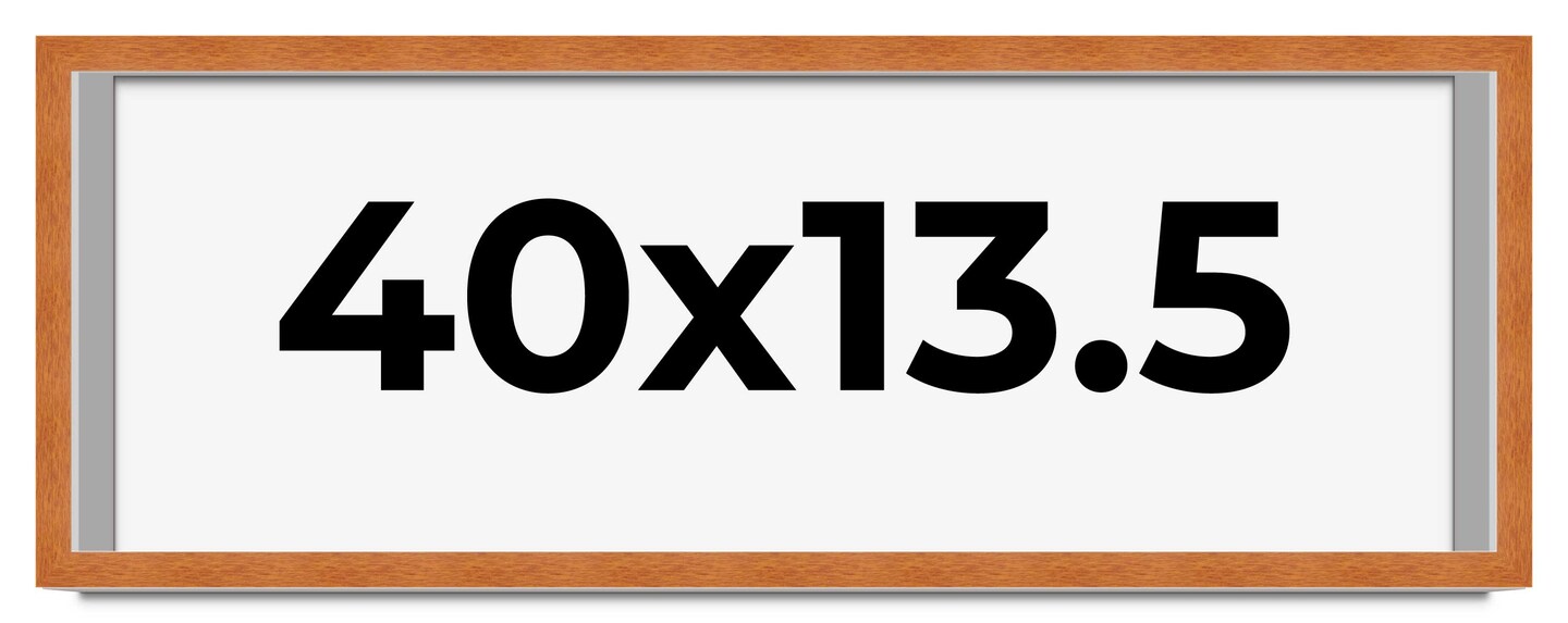 Panoramic Modernist Brown Picture Frame - UV Acrylic, Foam Board Backing, Hanging Hardware