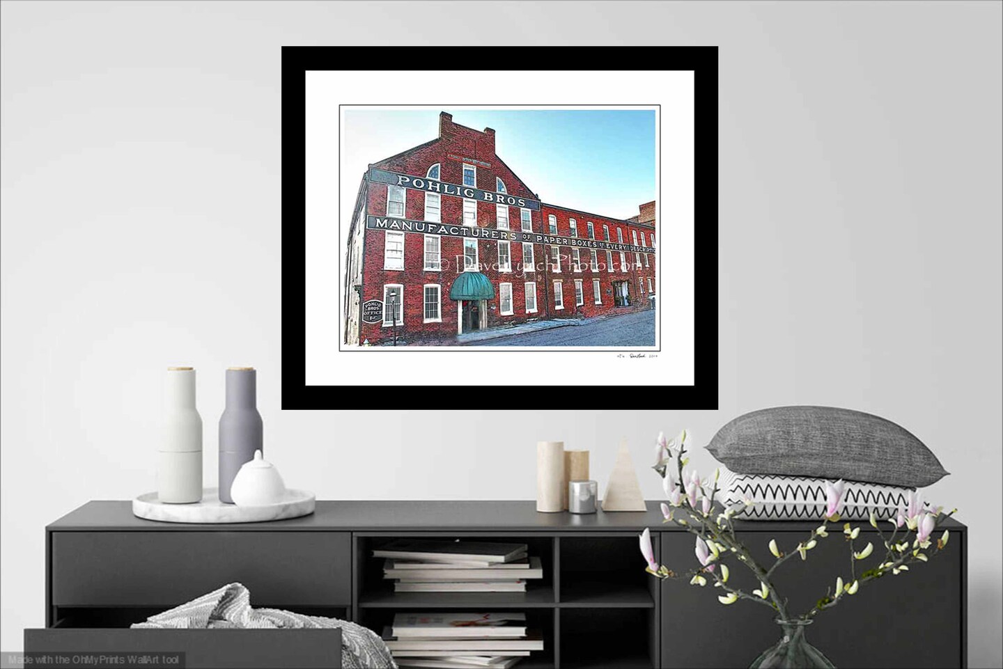 Richmond VA Virginia POHLIG BROTHERS BOX CO Vintage Decor Art Map Art Photography Picture Framed Canvas Print by Dave Lynch product 7