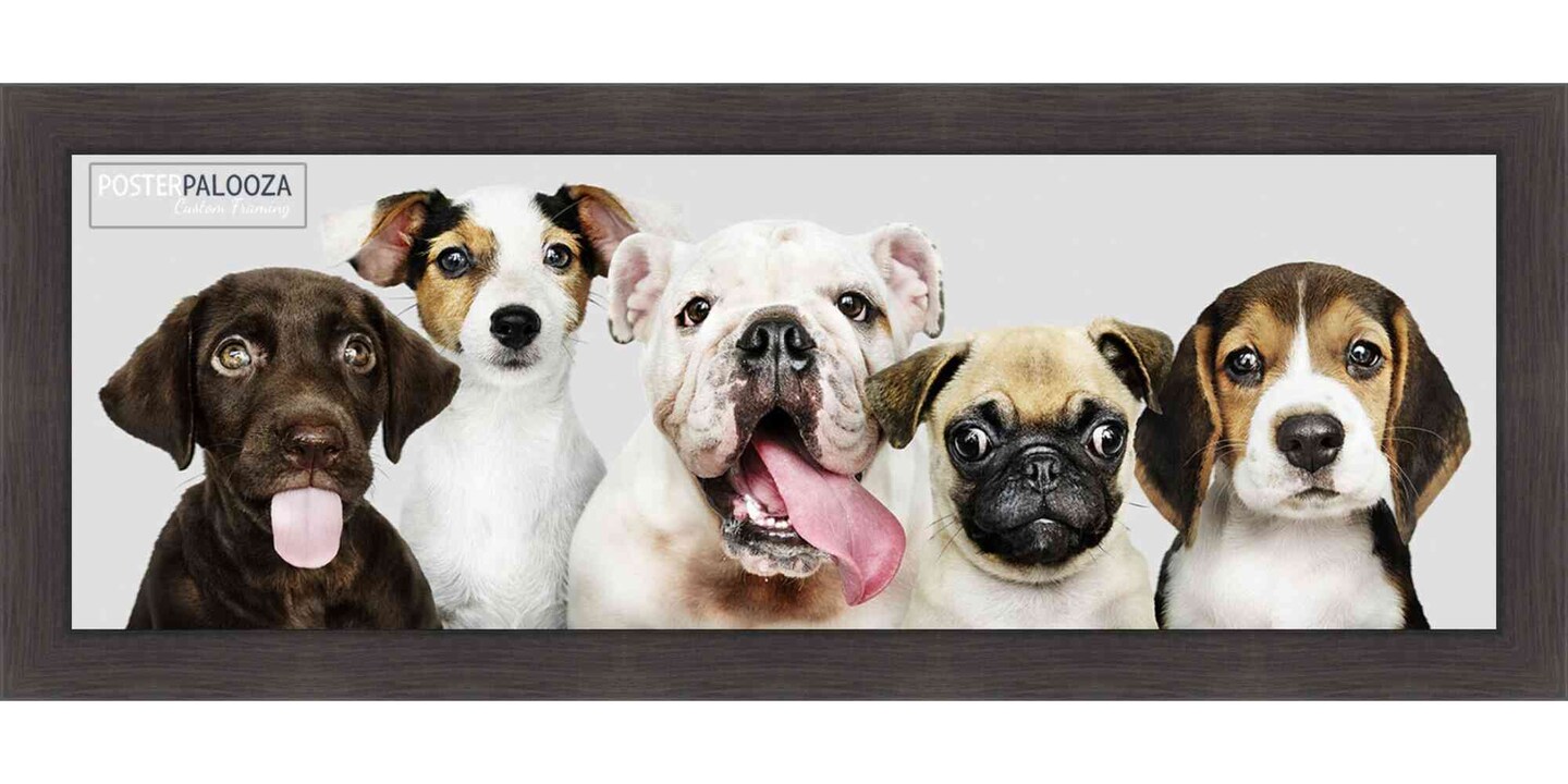 Panoramic Minimalist Grey Picture Frame - UV Acrylic, Foam Board Backing, Hanging Hardware