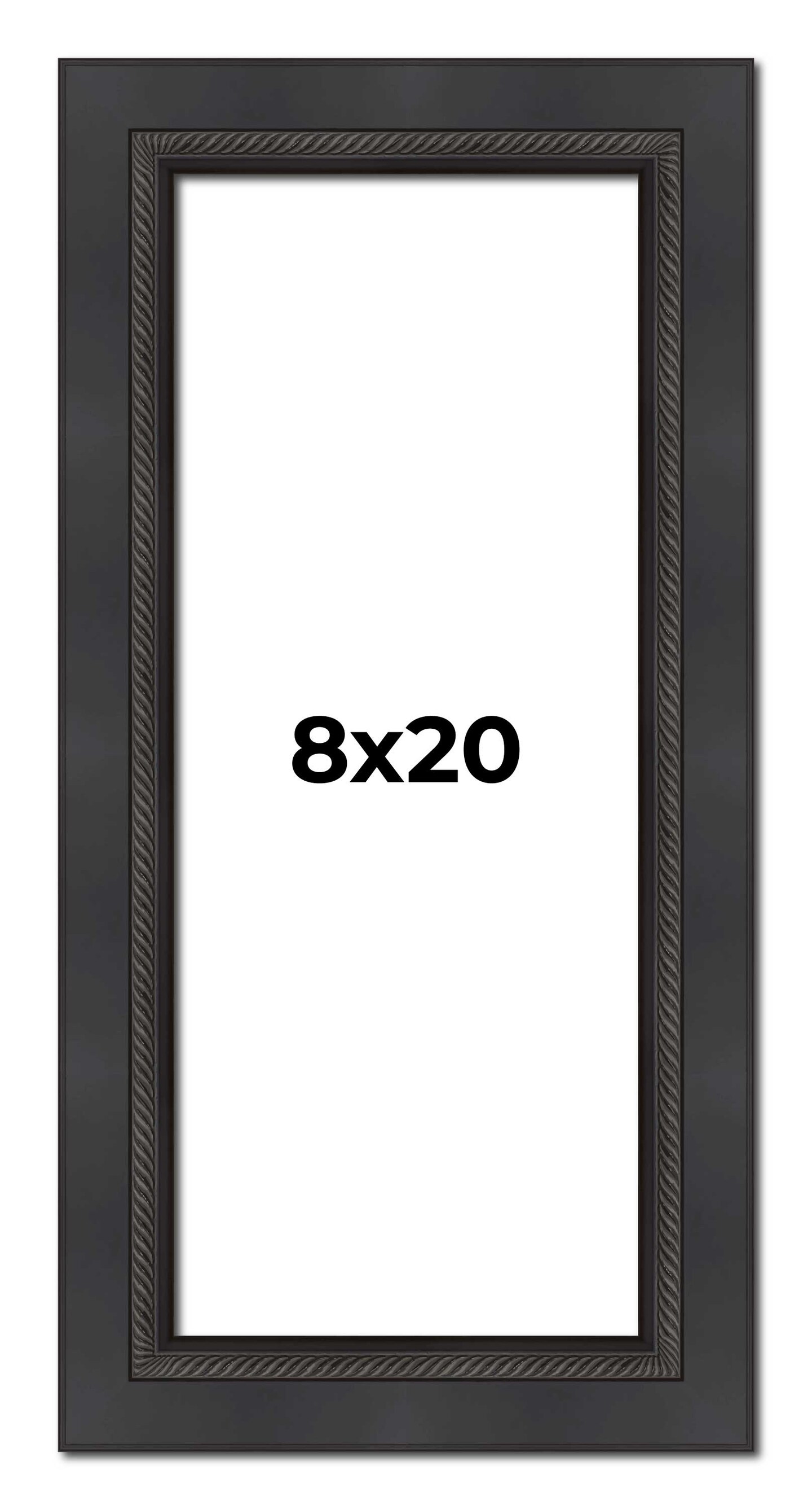 Panoramic Traditional Black Picture Frame - UV Acrylic, Foam Board