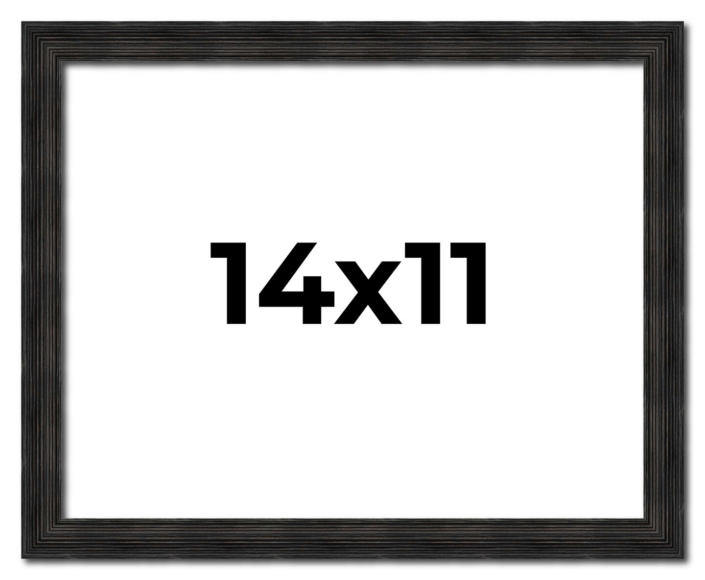 14x11 Thin Barnwood Picture Frame with UV-Resistant Acrylic & Acid Free Backing, Available in 2 Paint Finishes - Grey and Black