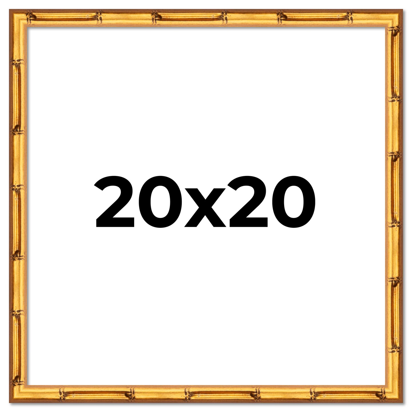 20x20 Bamboo Picture Frame with UV-Resistant Acrylic & Acid Free Backing, Available in 4 Finishes - Brown, Black, Gold, and Natural