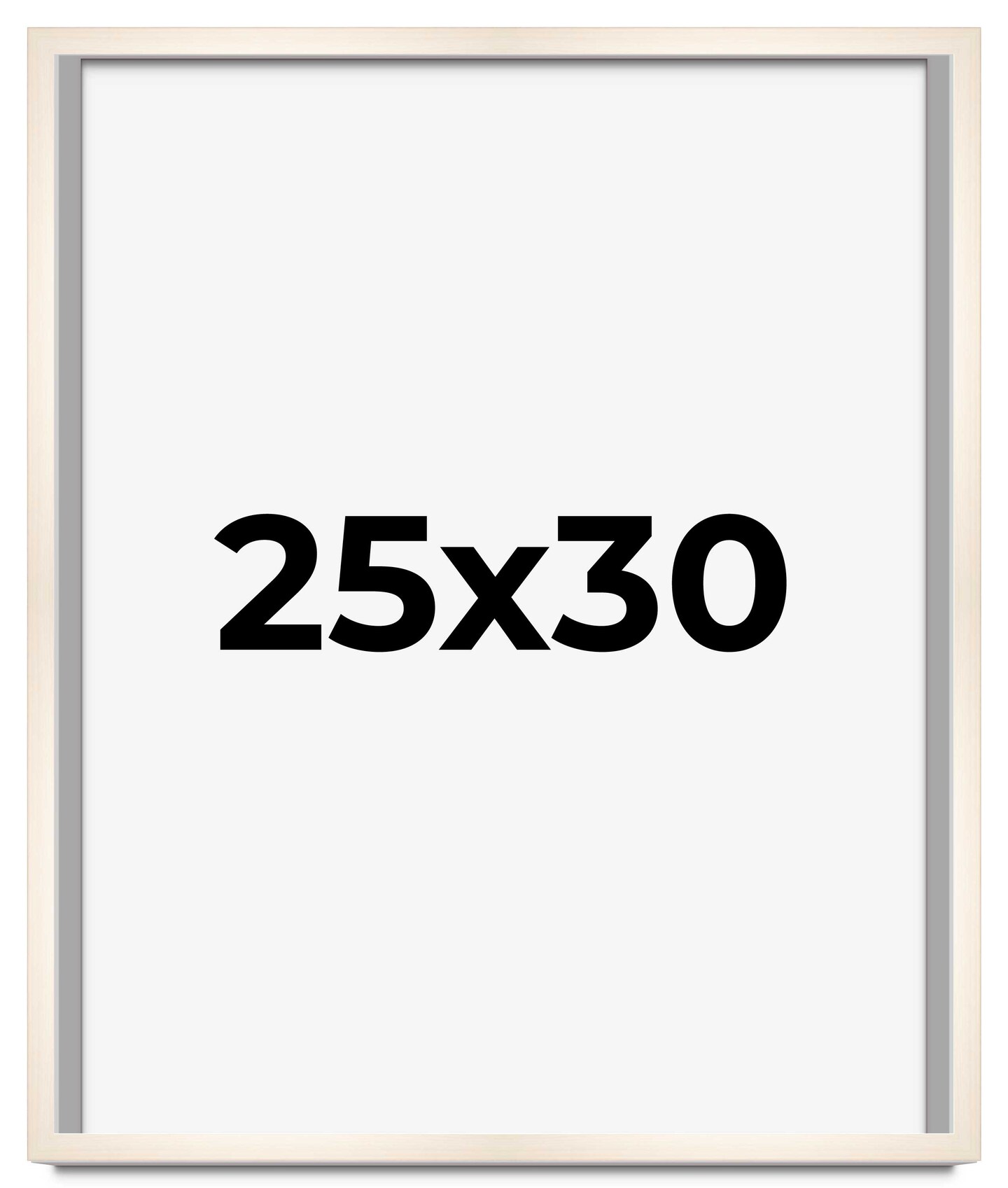 Modernist White Picture Frame - UV Acrylic, Foam Board Backing, Hanging Hardware