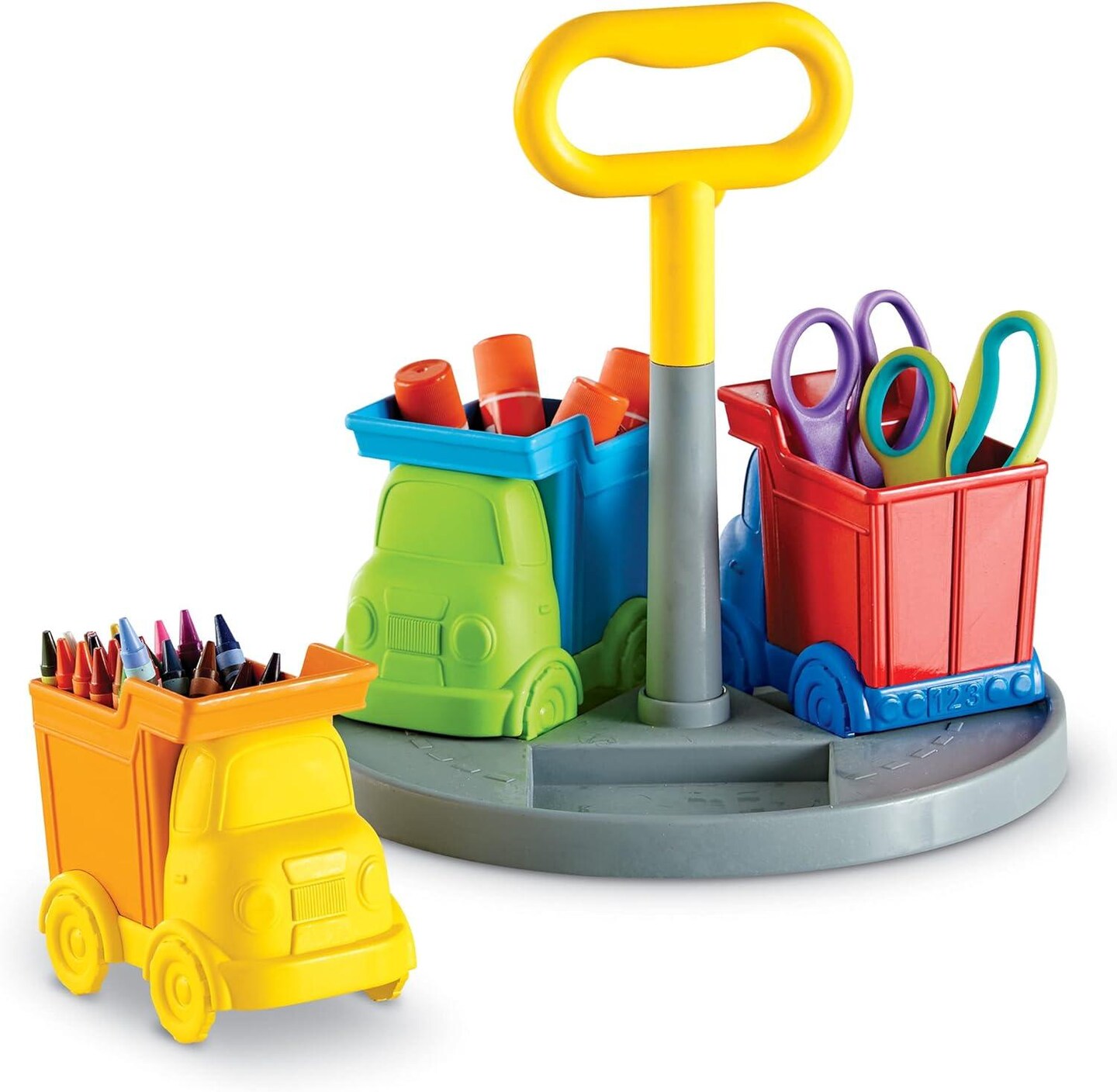 5 Pieces, Kids Art Supplies Organizer, Storage Caddy for Kids,Crayon Organizer : Trucks