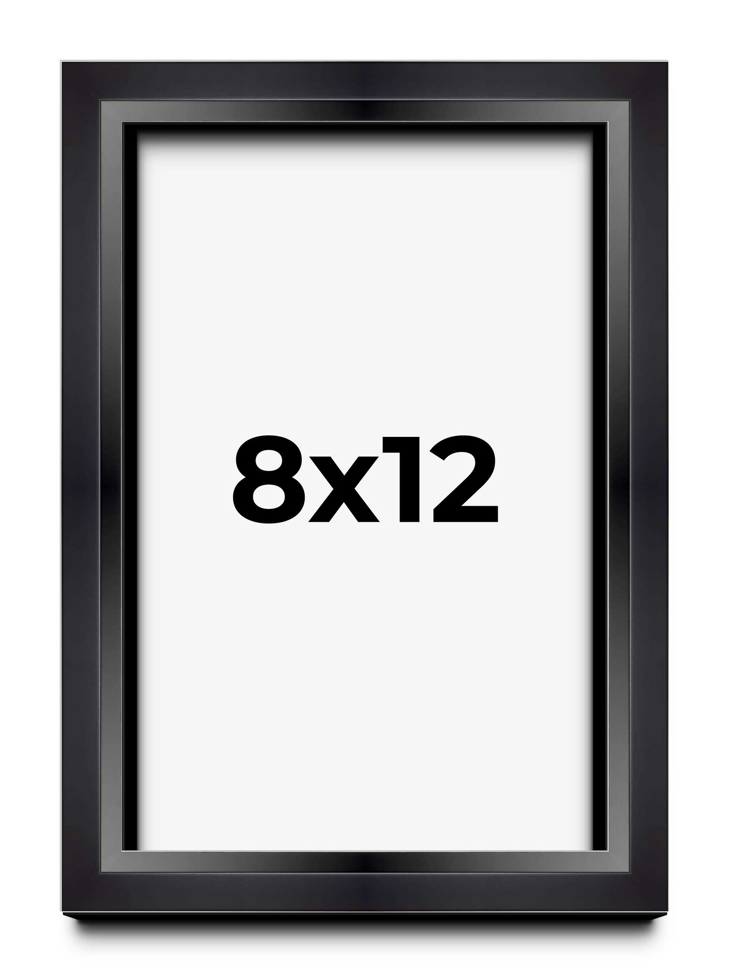 8x12 Modern Shadow Box 1.5" Depth Picture Frame with UV-Resistant Acrylic & Acid Free Backing, Available in 3 Finishes - Black, Silver, White