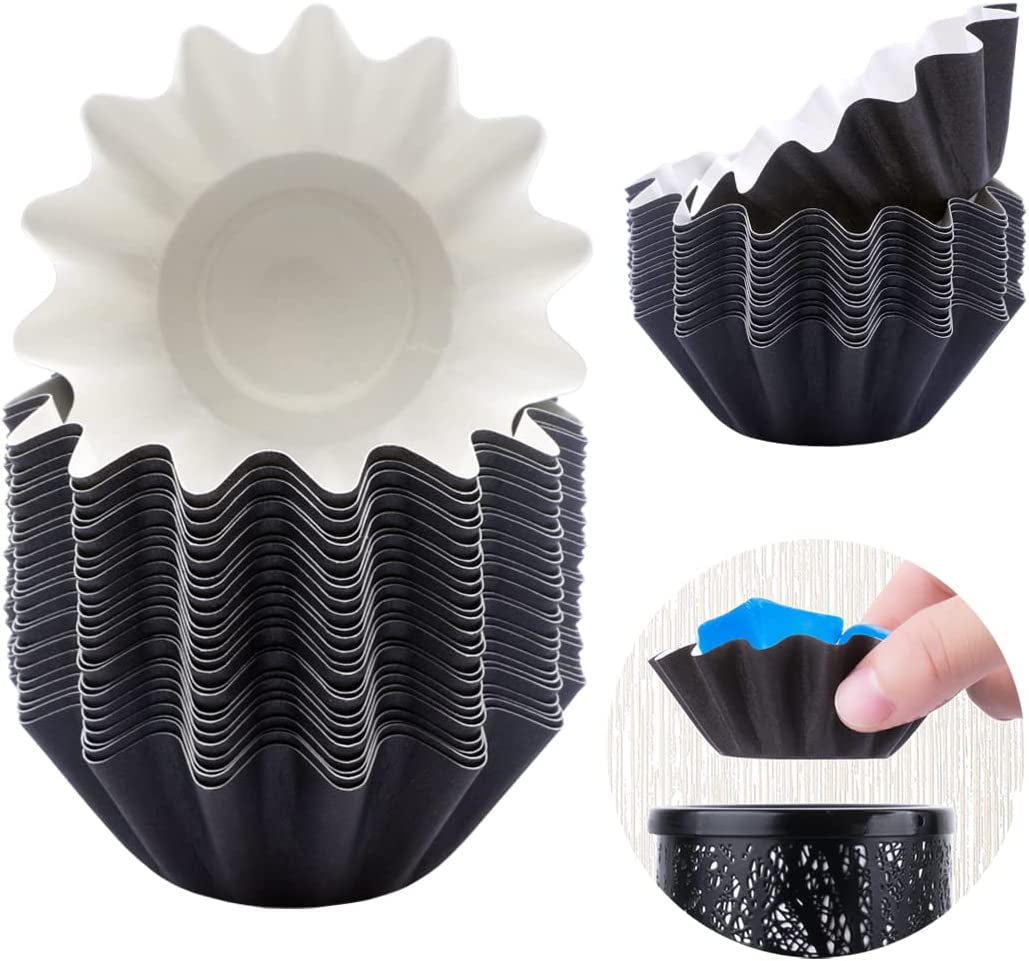 Wax Melt Warmer Liners Reusable &#x26; Leakproof Candle Warmer Liners Wax Tray for Scented Wax,Electric Wax Warmers, Plug in Warmers, Candle Warmer,Wax Melter and Wax Burner(Black 25Pcs)