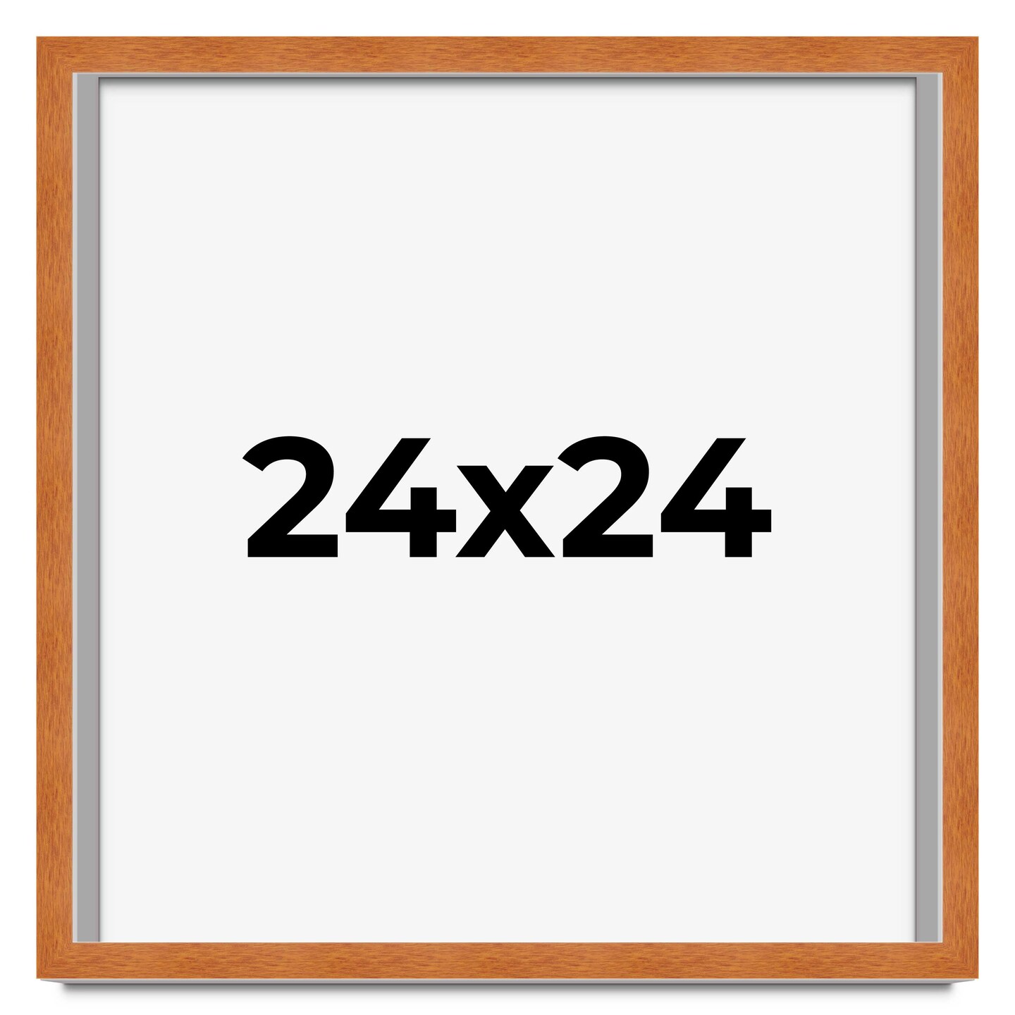 Square Classic Brown Picture Frame - UV Acrylic, Foam Board Backing, Hanging Hardware