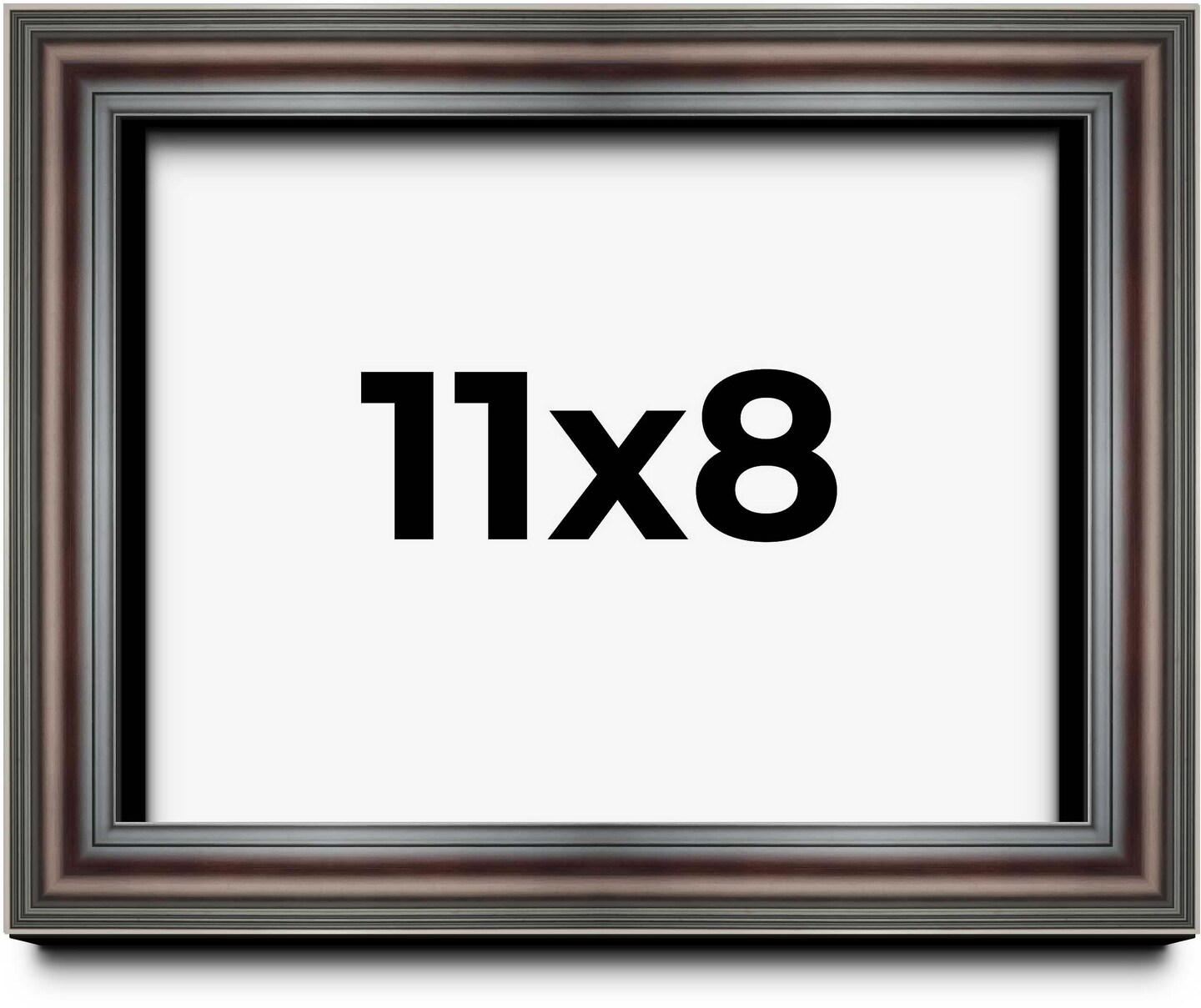 8x11 Deep Shadow Box Picture Frame with UV-Resistant Acrylic & Acid Free Backing, Available in 4 Finishes - Gold, Silver, Brown, White