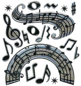 Jolee&#x27;s Boutique Music Notes Dimensional Stickers