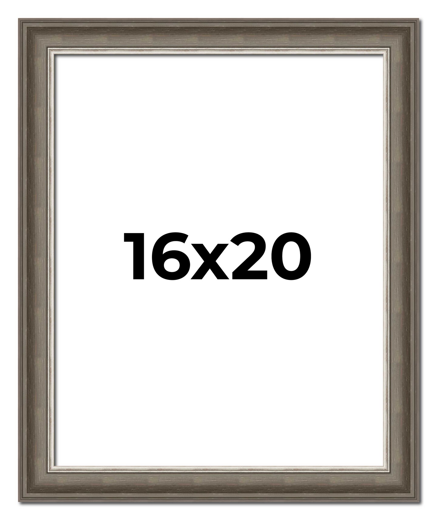 16x20 Weathered Picture Frame with UV-Resistant Acrylic & Acid Free Backing, Available in 5 Finishes - Black, Gold, Red, White, Natural