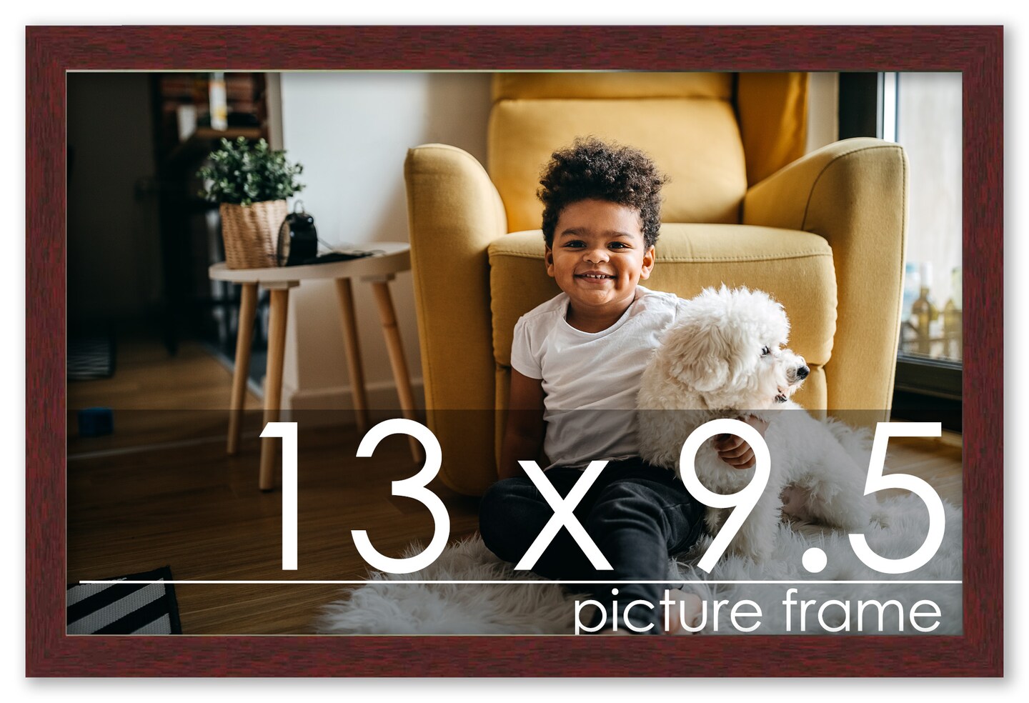 Photo Size Minimalist Brown Picture Frame - UV Acrylic, Foam Board Backing, Hanging Hardware