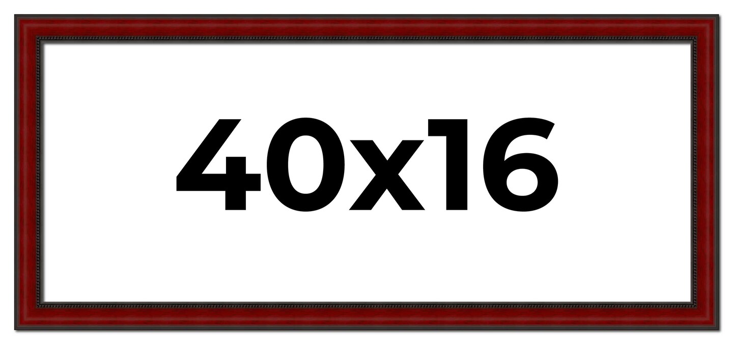 Panoramic Weathered Red Picture Frame - UV Acrylic, Foam Board Backing, Hanging Hardware