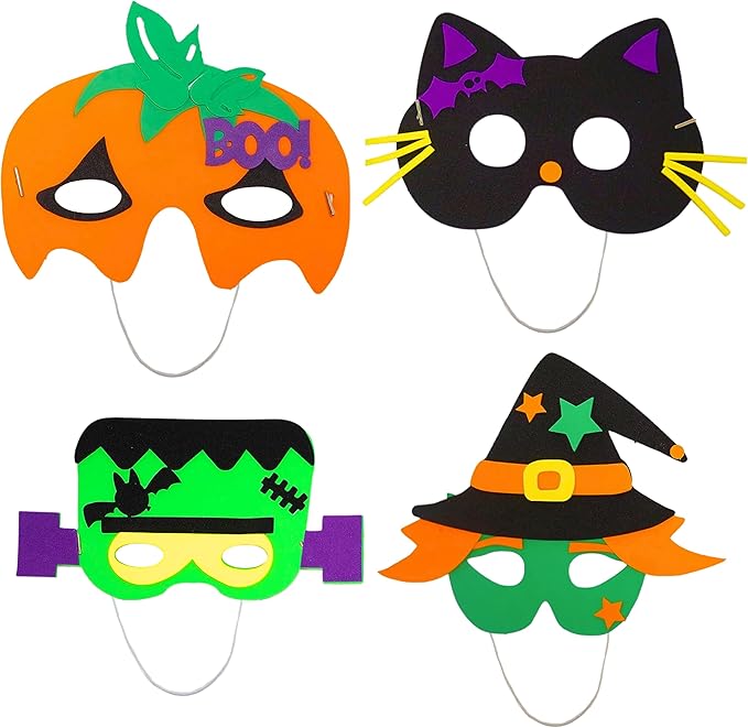 Kids (12 Pack) Foam Bulk DIY Mask Arts &#x26; Crafts, Fall Activities for Kids Ages 4-8, 3-12
