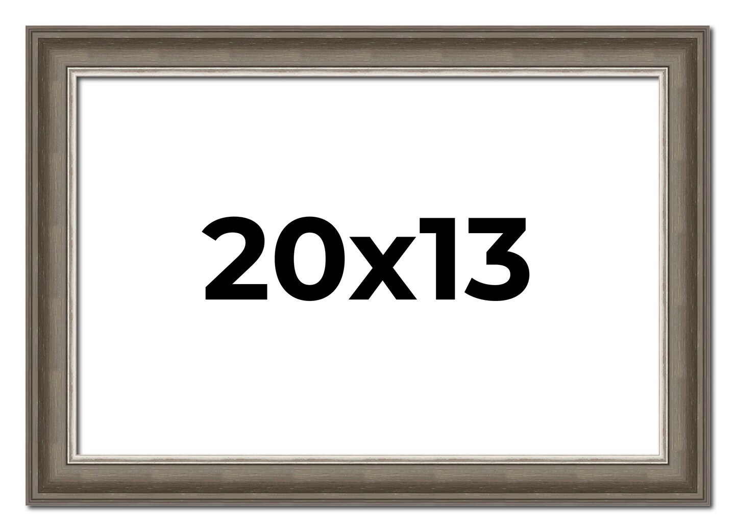 13x20 Weathered Picture Frame with UV-Resistant Acrylic &#x26; Acid Free Backing, Available in 5 Finishes - Black, Gold, Red, White, Natural