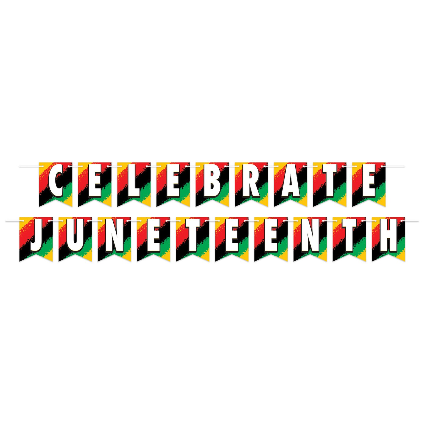 Beistle 6in. x 8Feet Standard Celebrate Juneteenth Streamer - 12 Pack