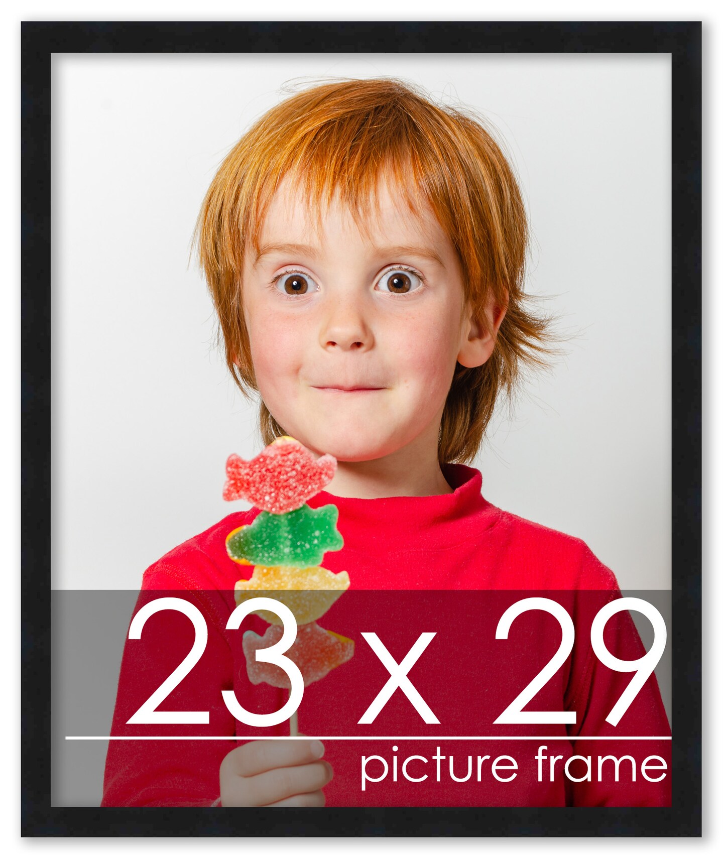 Minimalist Black Picture Frame - UV Acrylic, Foam Board Backing, Hanging Hardware