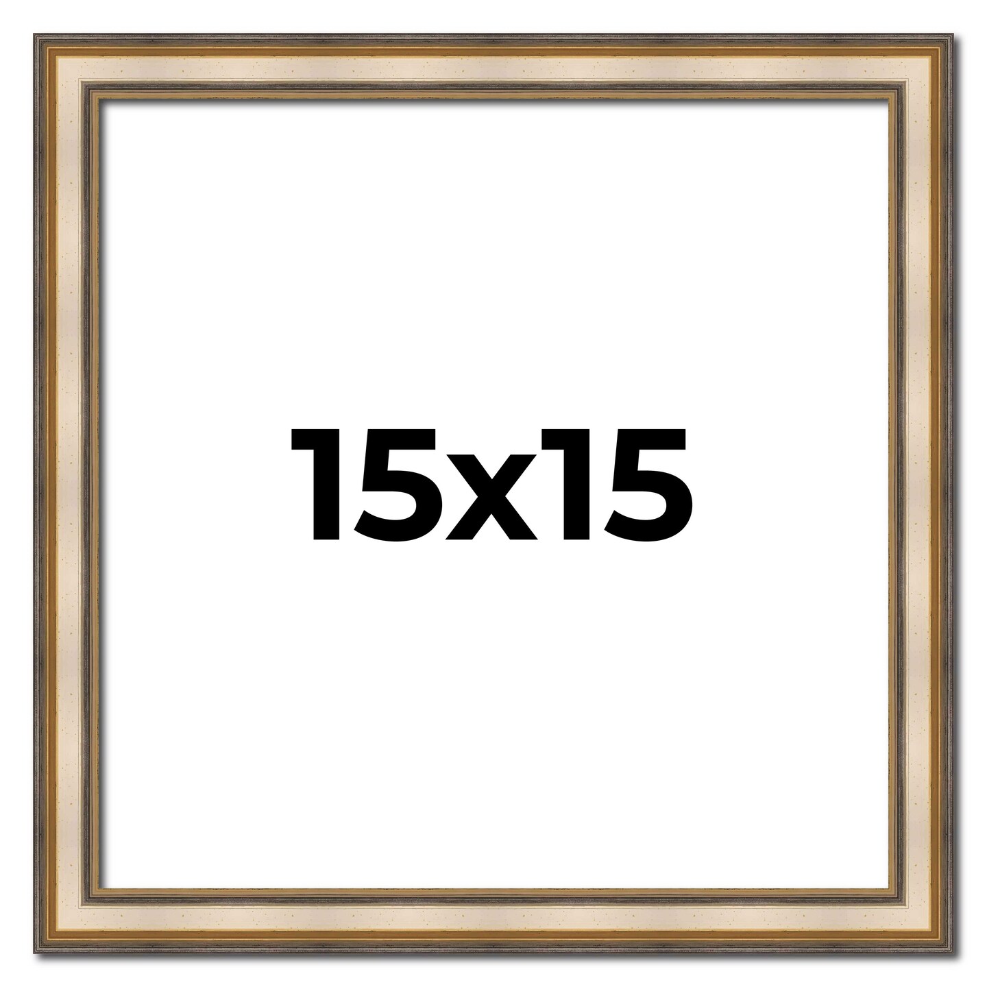 Square Refined Silver Picture Frame - UV Acrylic, Foam Board Backing, Hanging Hardware