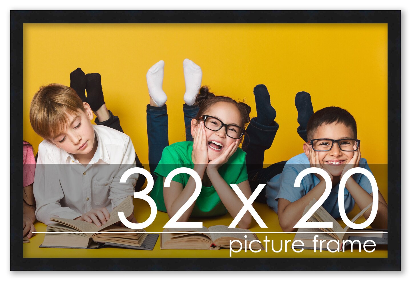 32x20 Solid Wood Picture Frame with UV-Resistant Acrylic & Acid