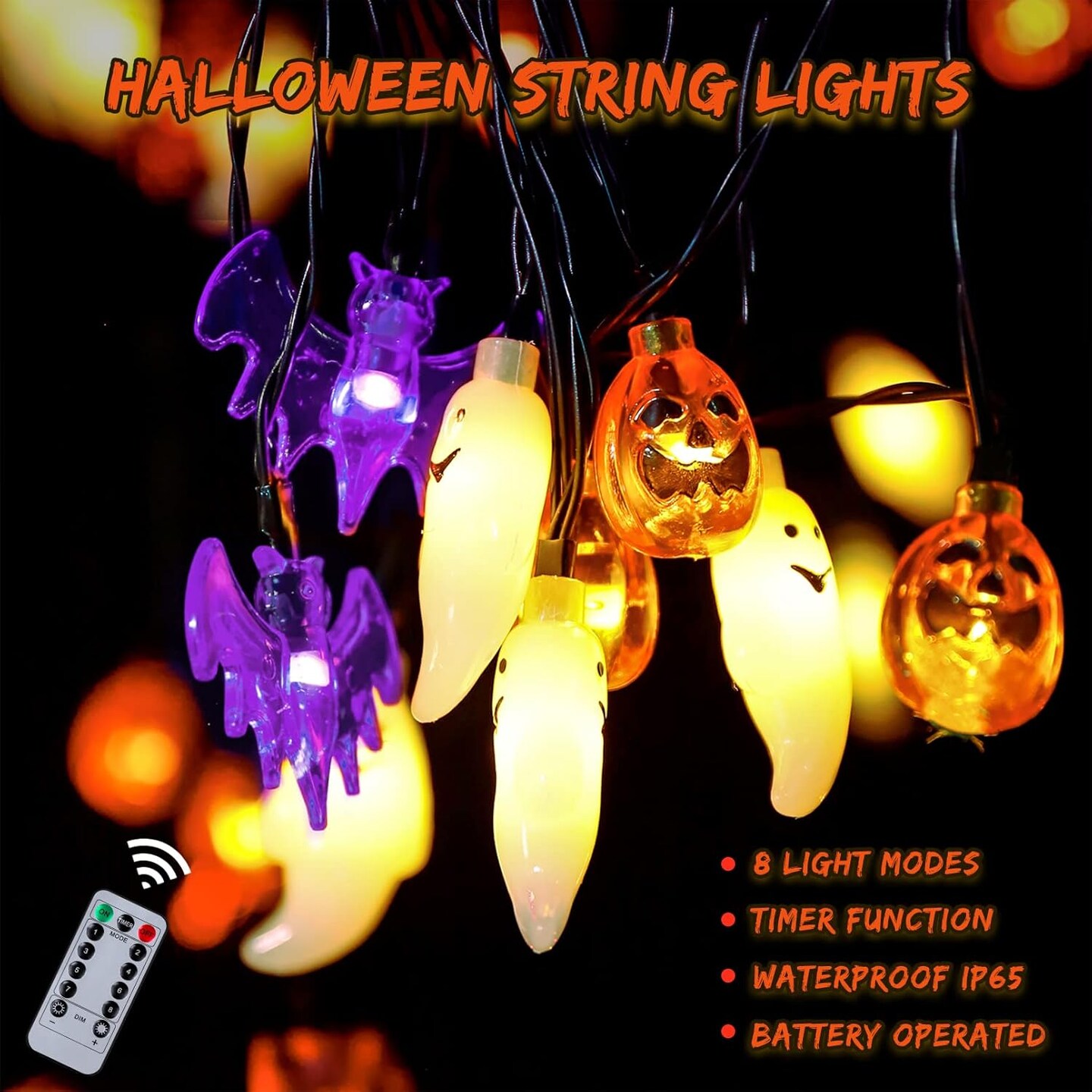 Halloween String Lights Battery Operated