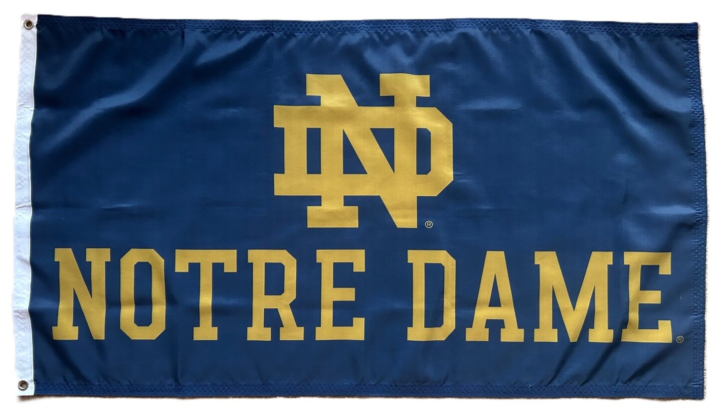 Notre Dame Flag 3x5 Dark Gold Logo