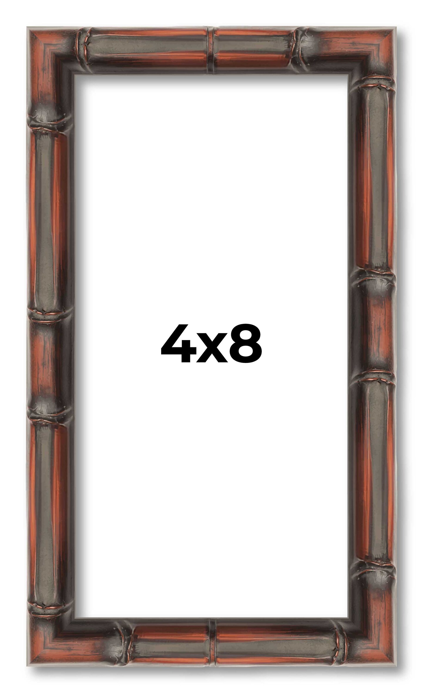 4x8 Bamboo Picture Frame with UV-Resistant Acrylic & Acid Free Backing, Available in 4 Finishes - Brown, Black, Gold, and Natural