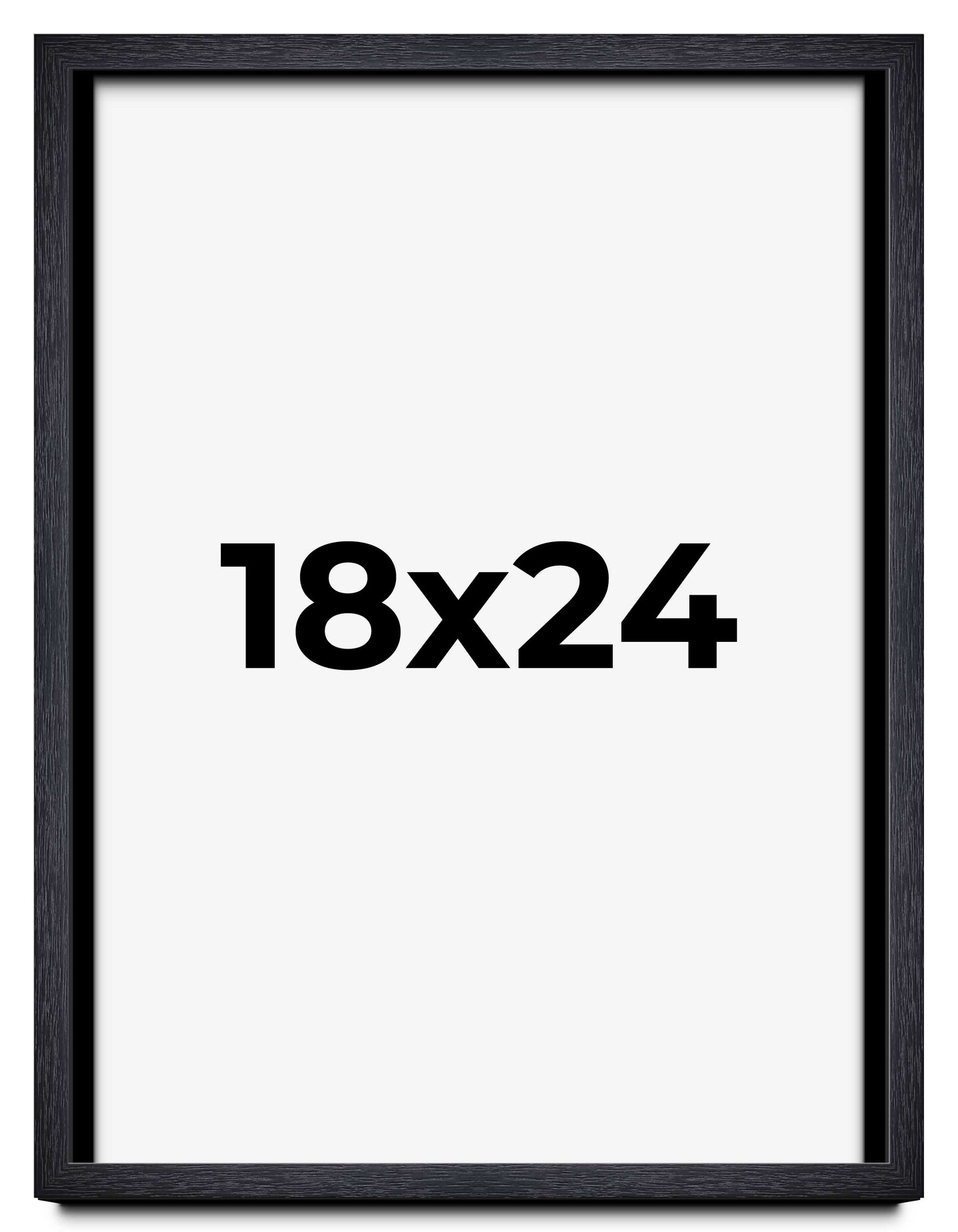 18x24 Shadow Box 1" Depth Black Picture Frame - UV Acrylic, Backing, Hanging Hardware