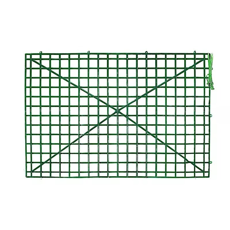 10 Dark Green 24" x 16" Plastic Mesh Grid Frames DIY Flower Wall Panels Party