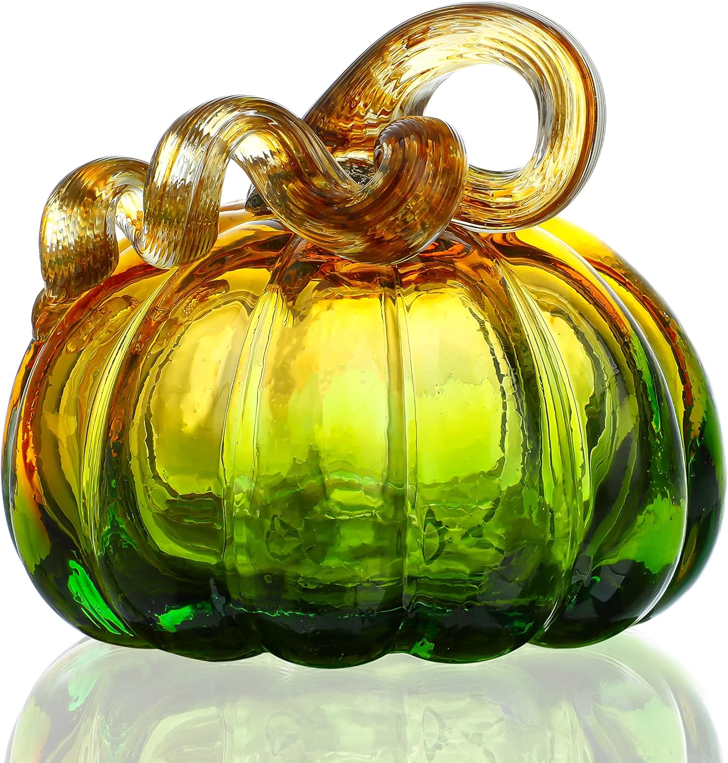 Hand Blown Glass Pumpkin Figurines Collectibles Fall Pumpkin for Decorations