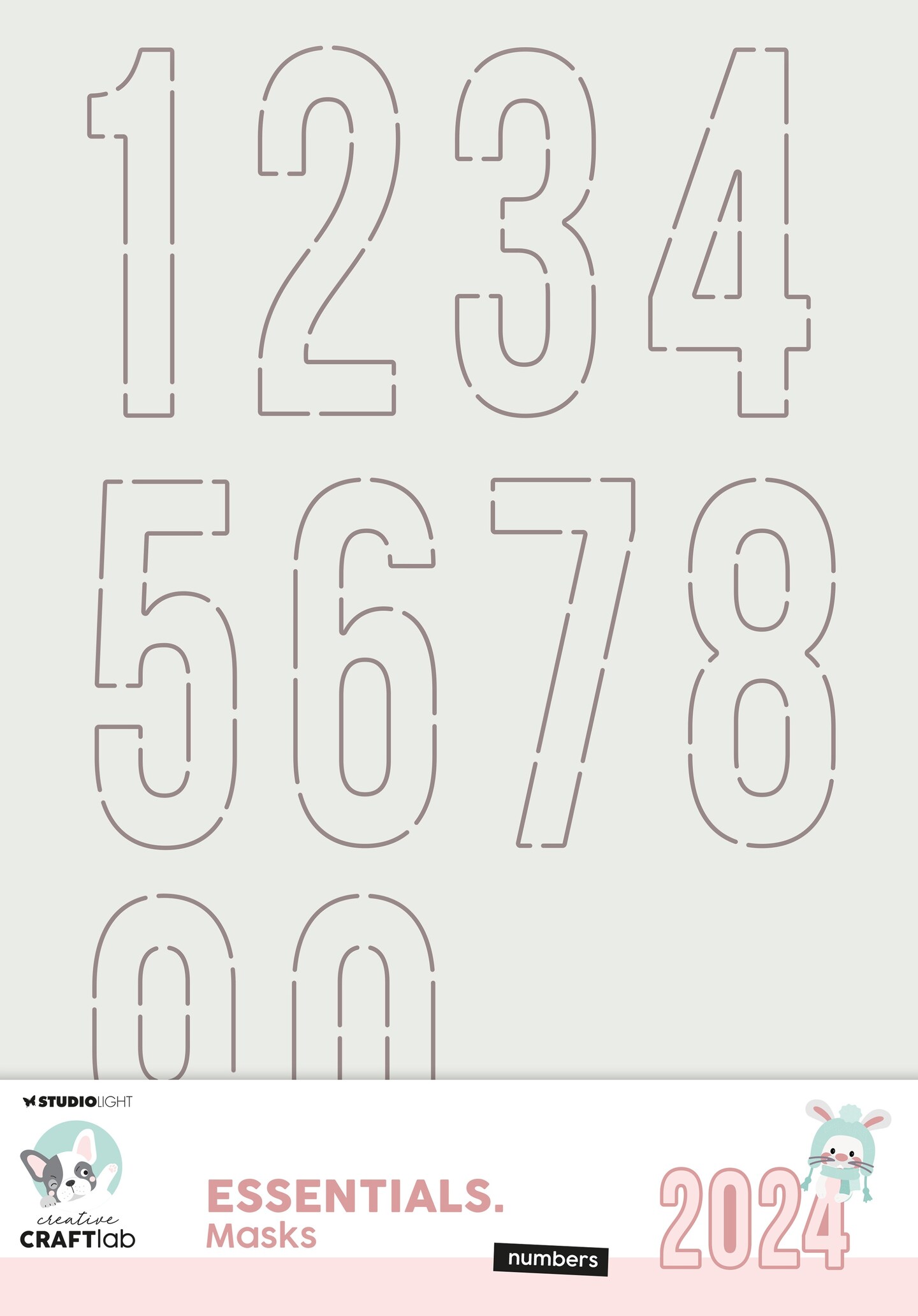 Studio Light Essentials 11.7&#x22;X8.25&#x22; Stencil-Nr. 274, Numbers