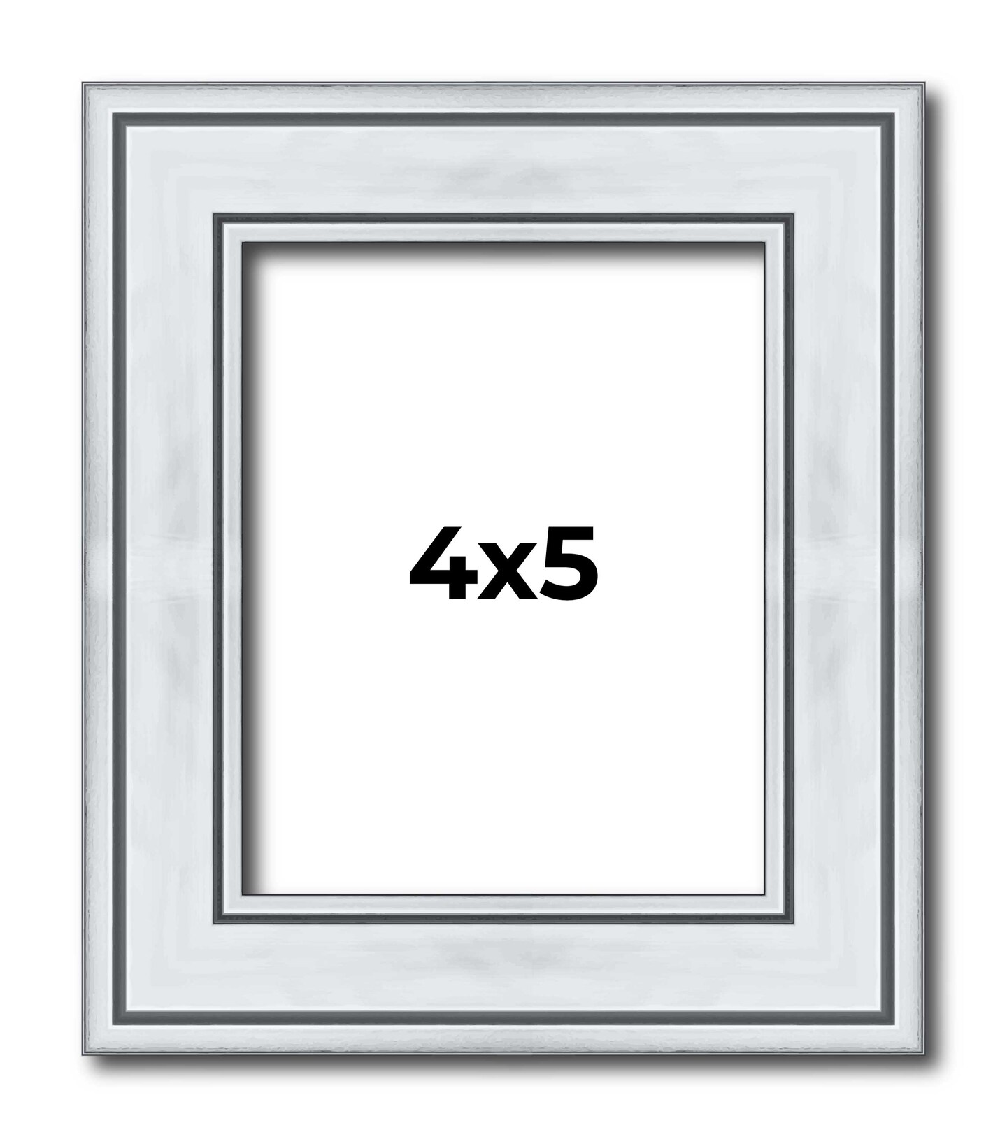 Photo Size Classic Silver Picture Frame - UV Acrylic, Foam Board Backing, Hanging Hardware