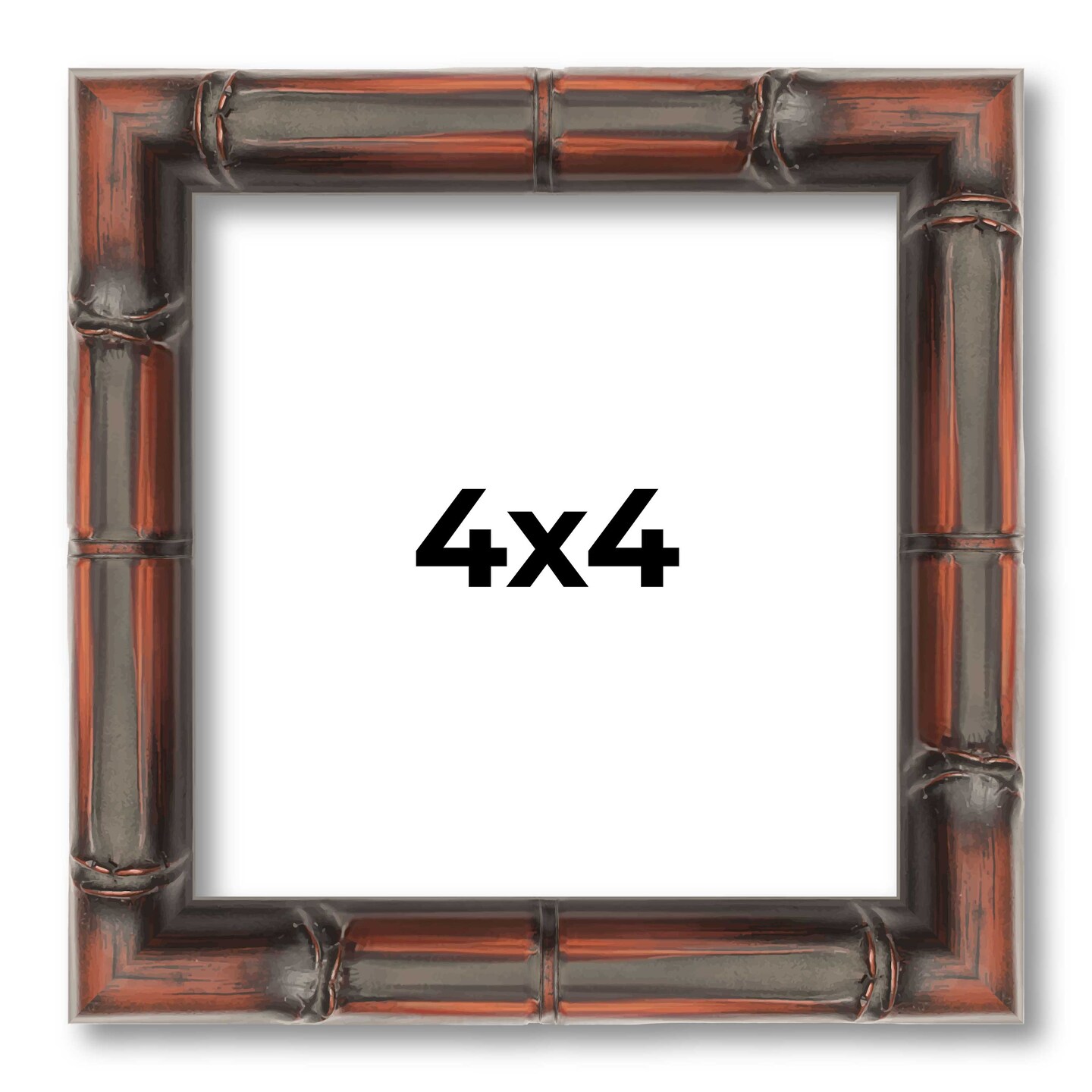 4x4 Bamboo Picture Frame with UV-Resistant Acrylic &#x26; Acid Free Backing, Available in  4 Finishes - Brown, Black, Gold, and Natural
