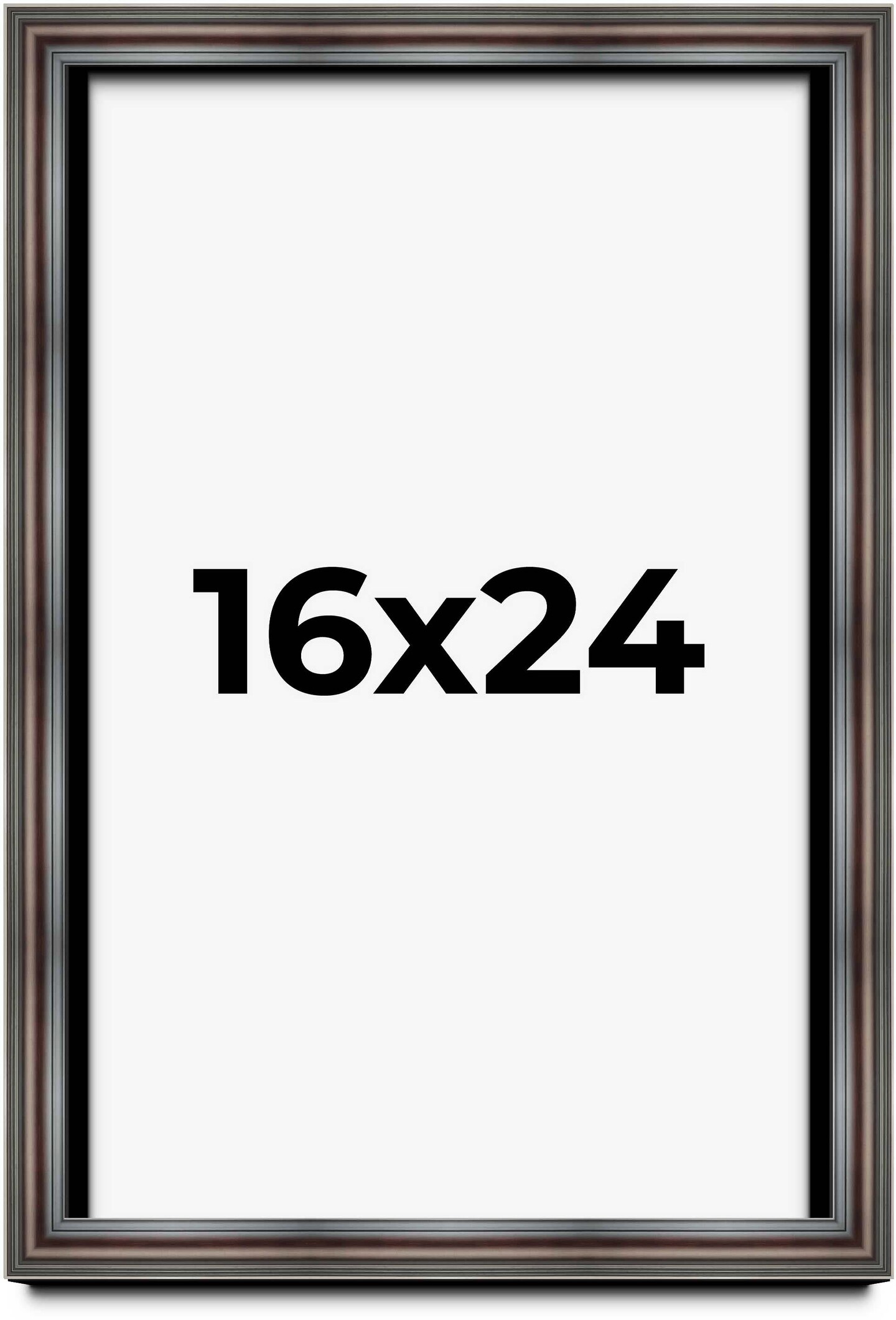 16x24 Shadow Box 1.75" Deep Brown Picture Frame - UV Acrylic, Foam Board Backing, Hanging Hardware