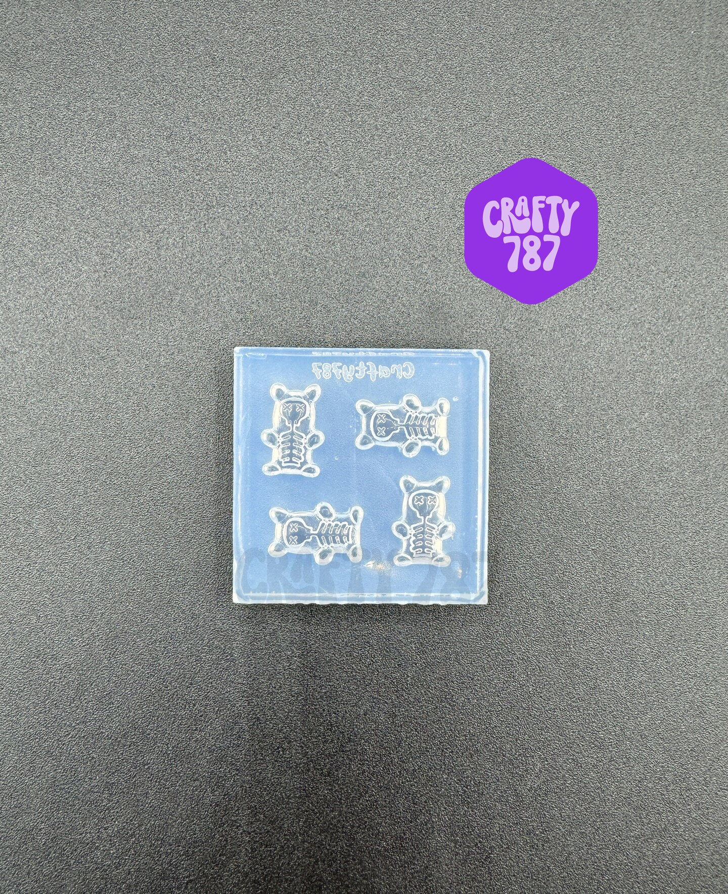 Skeleton Gummy Bear Silicone Mold, Halloween Earring Silicone Mold (D15)