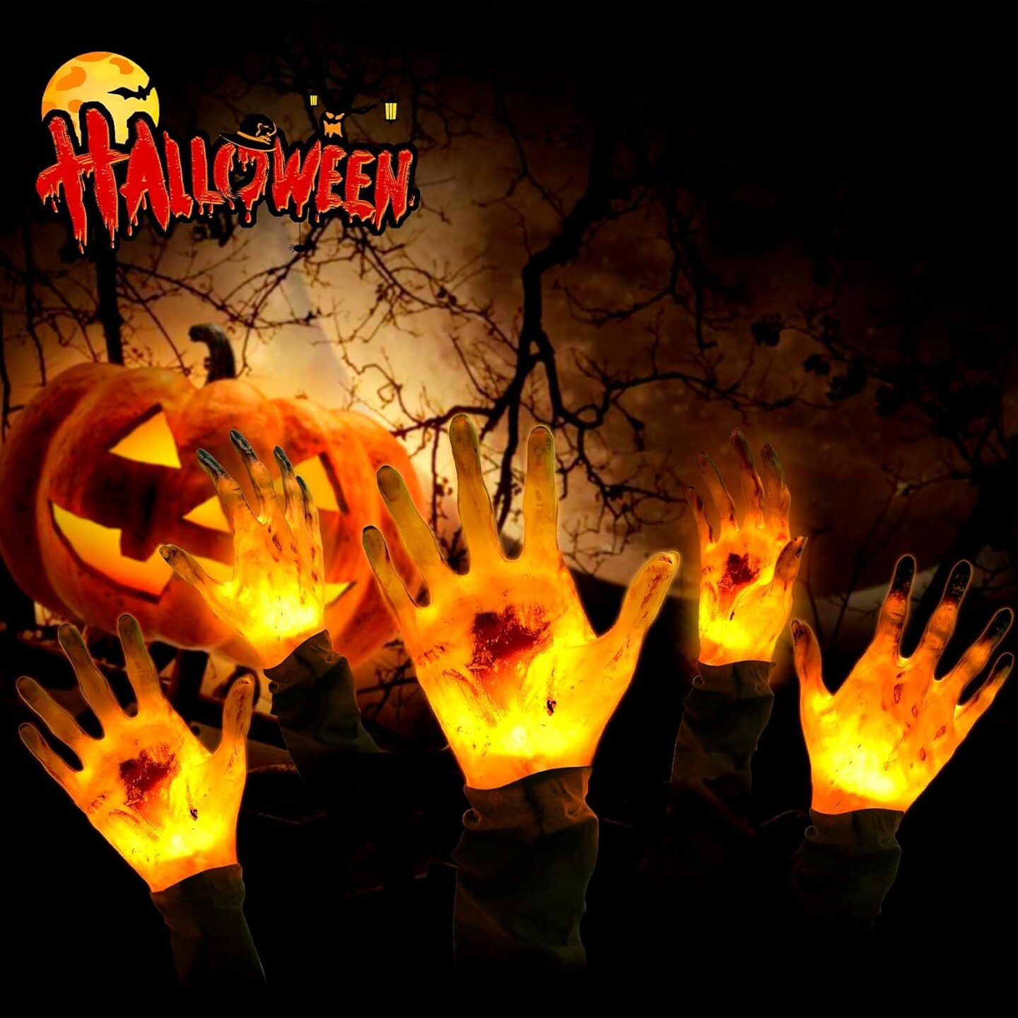 Halloween Zombie Hands Pathway Lights